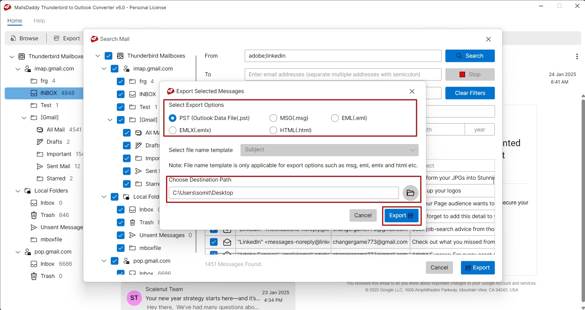 MailsDaddy Thunderbird to Outlook Converter media 4