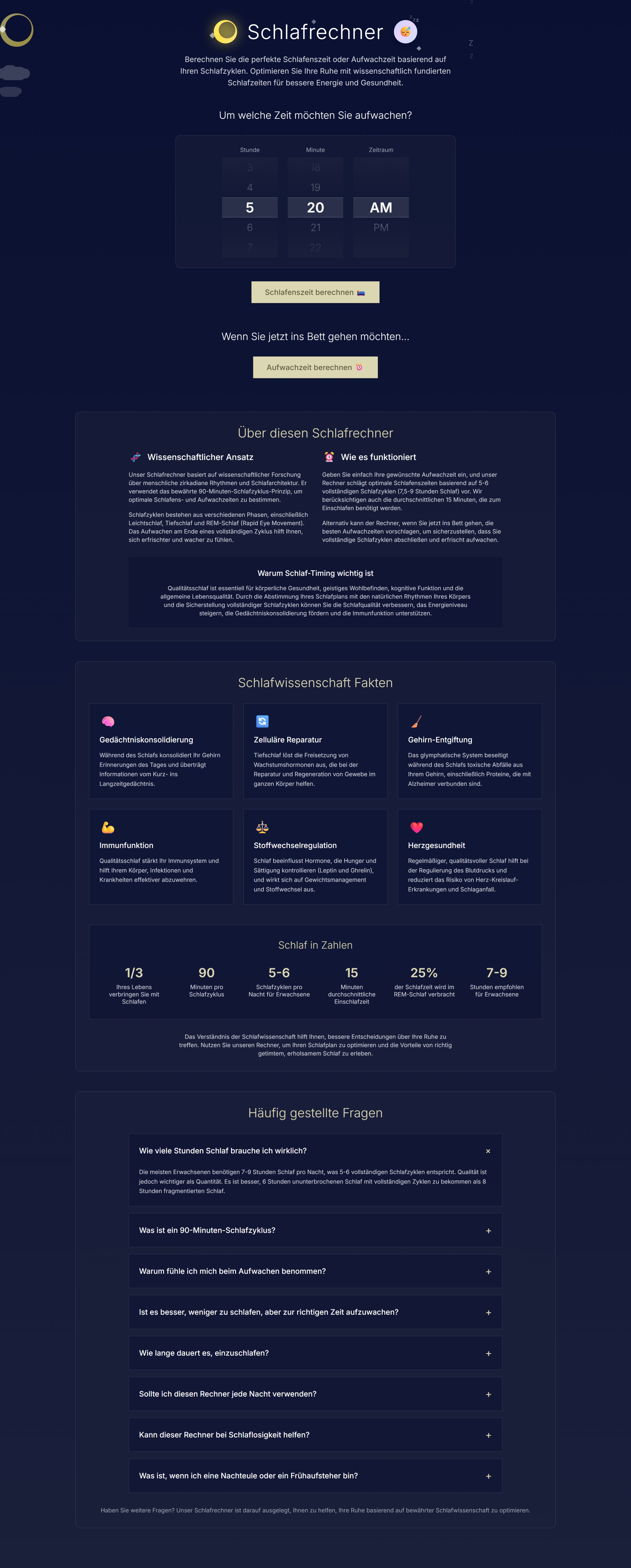 Media sleepcalculator (german.ver) 1