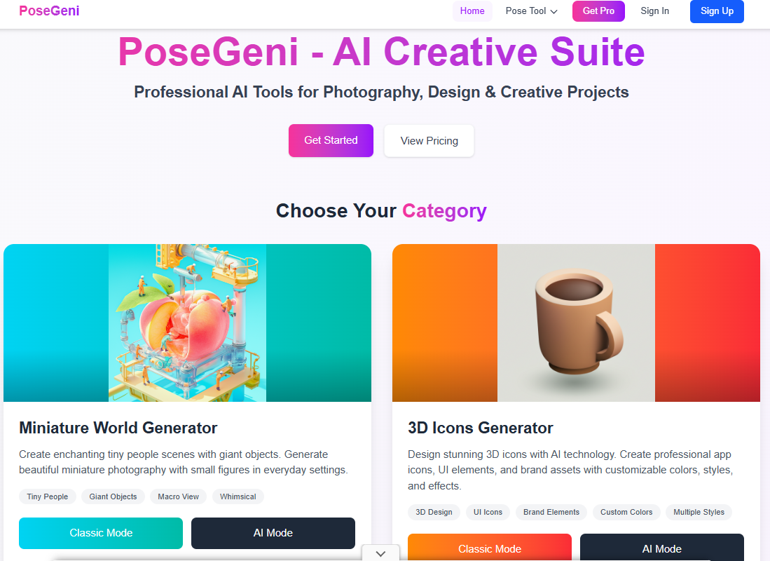 PoseGeni - AI Pose Generator