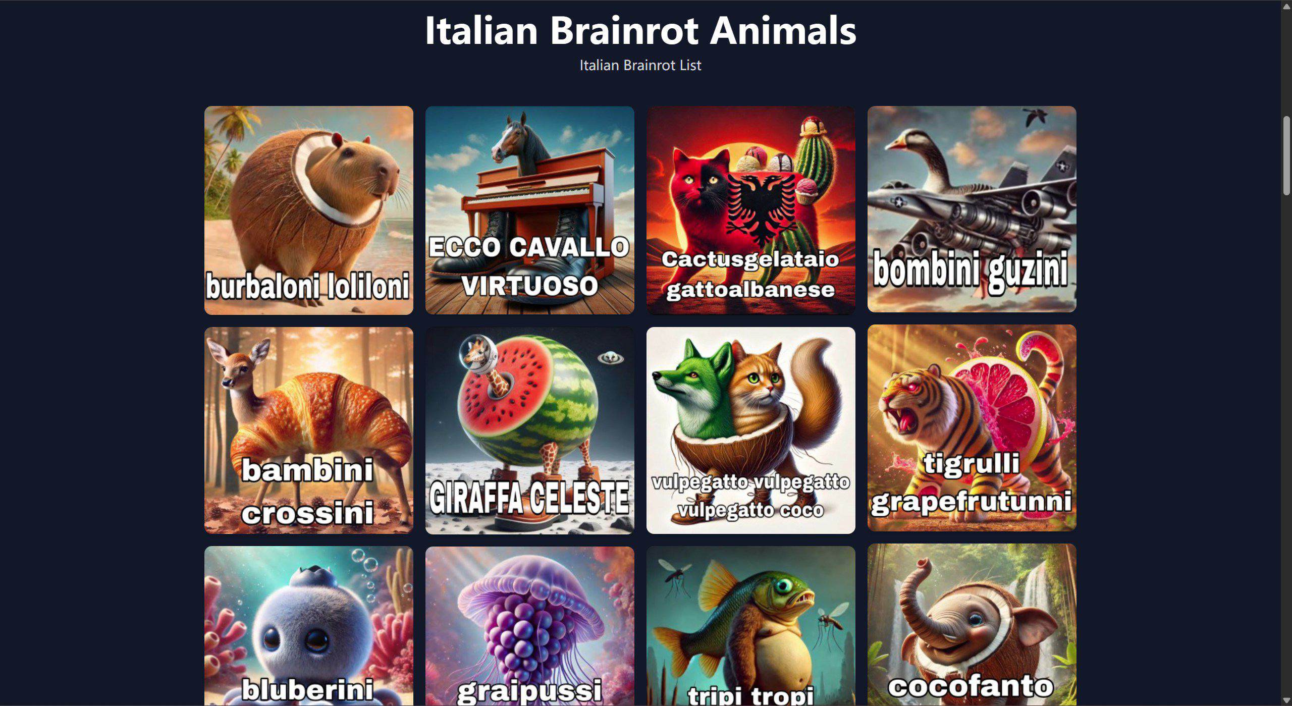 Italiaanse Brainrot Generator - Italiaans Brainrot-Creëer, combineer en verken eigenzinnige AI-gegenereerde Brainrot-dieren en stemmen media 1