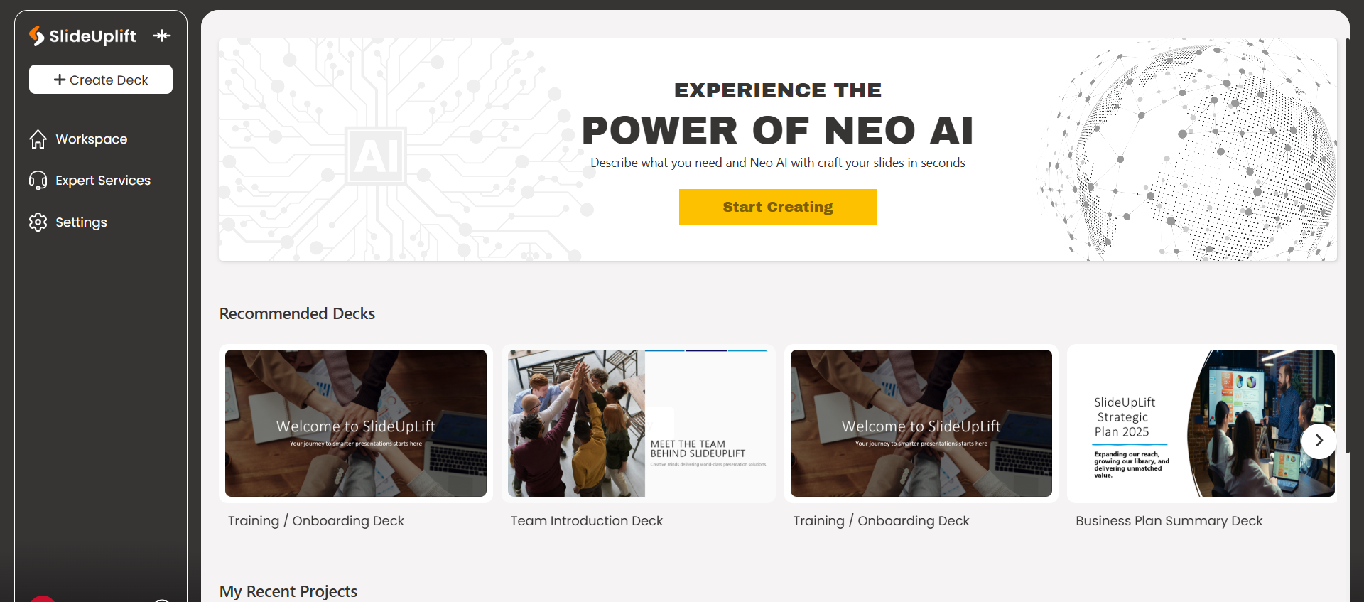 Média Maker de présentation Neo AI - AI qui construit par magie des présentations pour vous 1