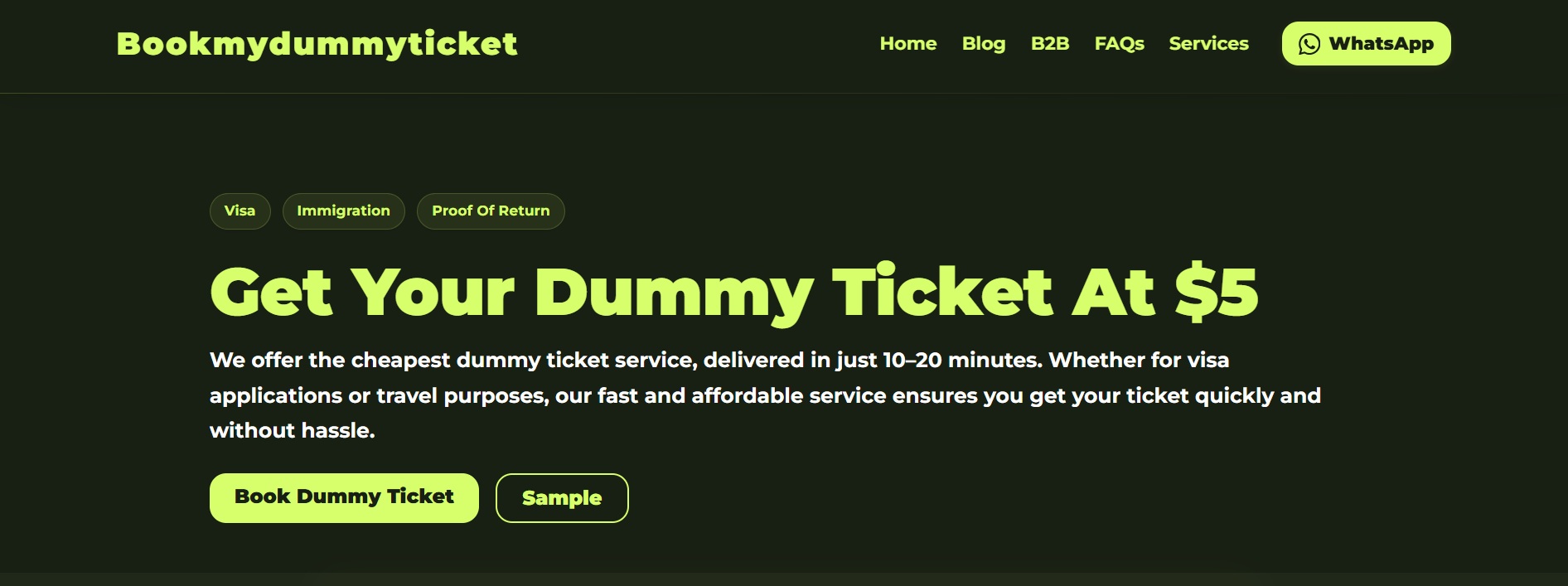 BookMyDummyTicket - 비자 신청을 위해 더미 티켓을 받으십시오 미디어 1