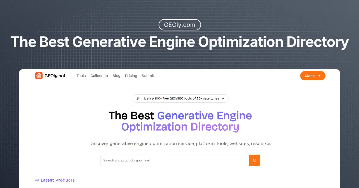 GEOly.net - En İyi Üretken Motor Optimizasyon Dizini medya 1