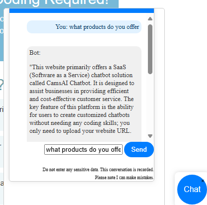 Média Camsai chatbot - AI conversationnel qui fonctionne pour vous. 2