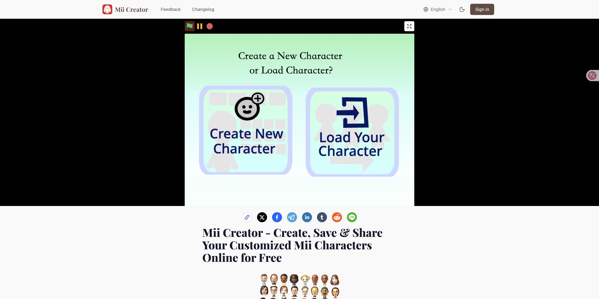 Creatore di migliaia - Crea e condividi i personaggi MII personalizzati online gratuitamente, nessuna console richiesta. media 1