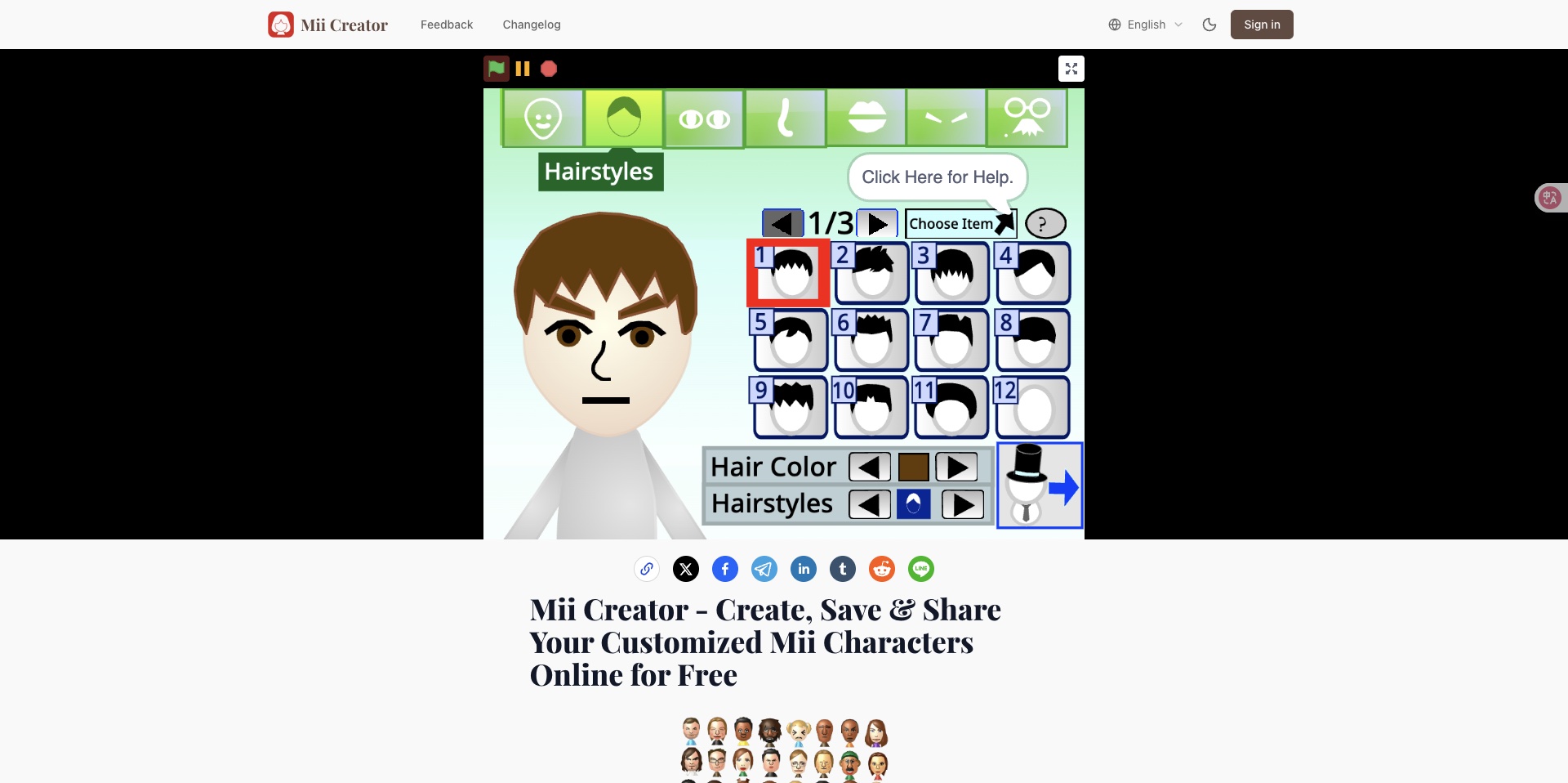 Creatore di migliaia - Crea e condividi i personaggi MII personalizzati online gratuitamente, nessuna console richiesta. media 2
