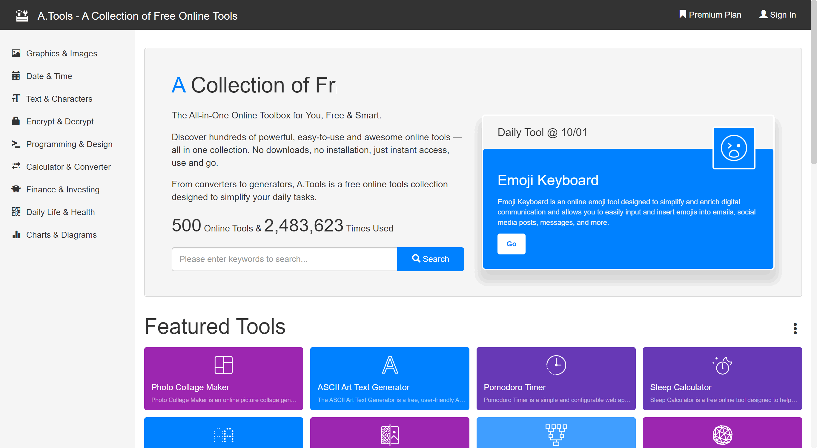 A.Tools - Una raccolta di fantastici strumenti online gratuiti media 1