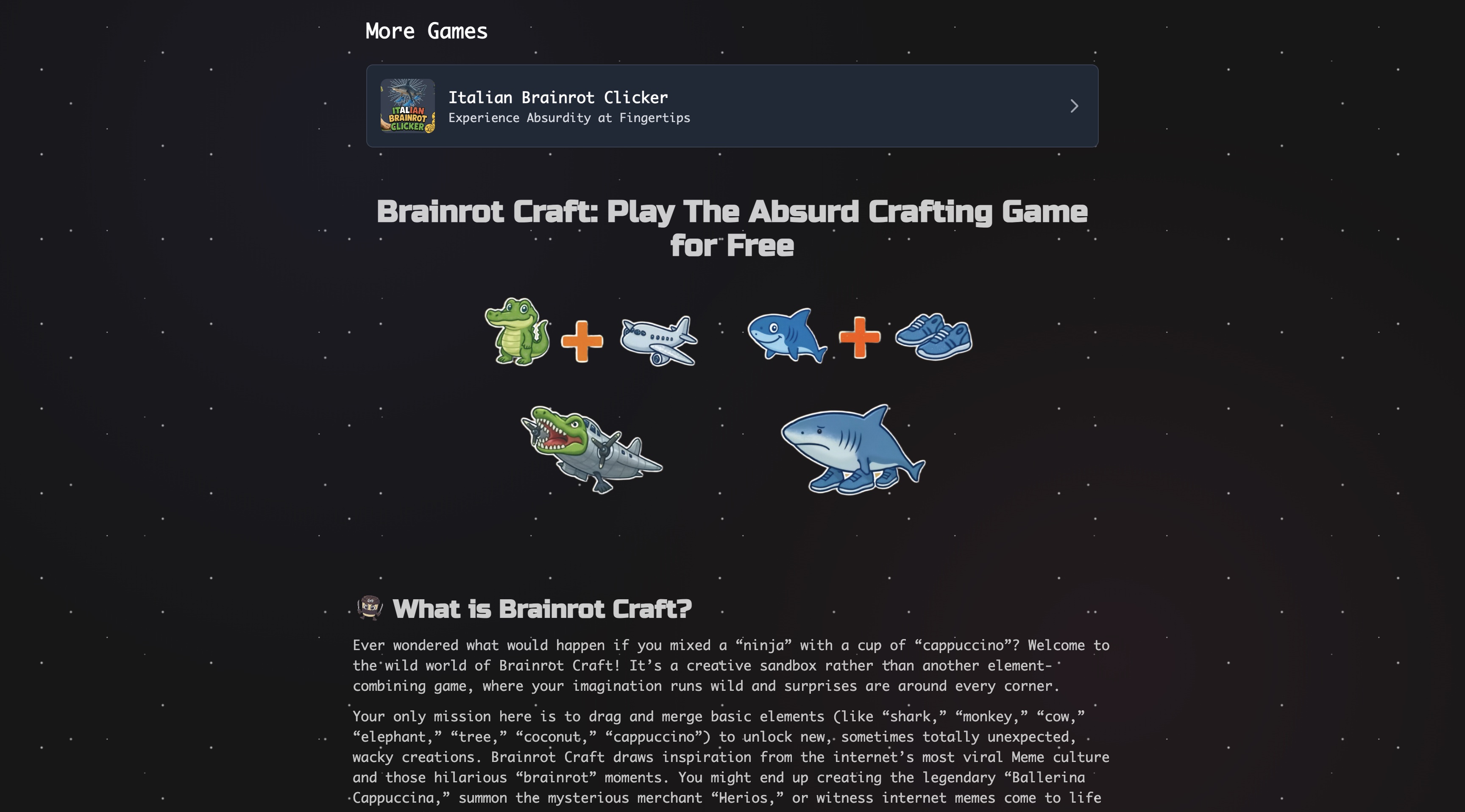 Imbarcazione cerebrale - Brainrot Craft è il gioco di crafting online più selvaggio più selvaggio media 2