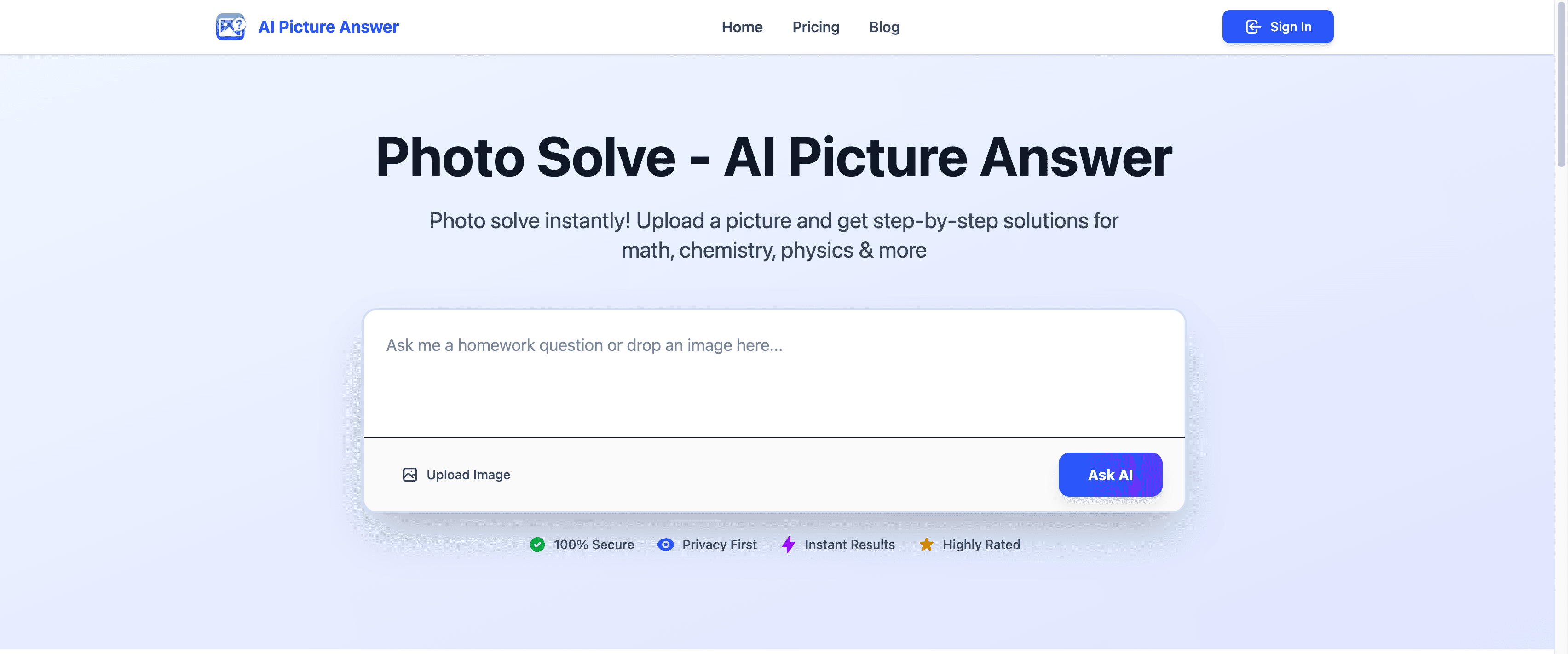 Réponse d'image AI