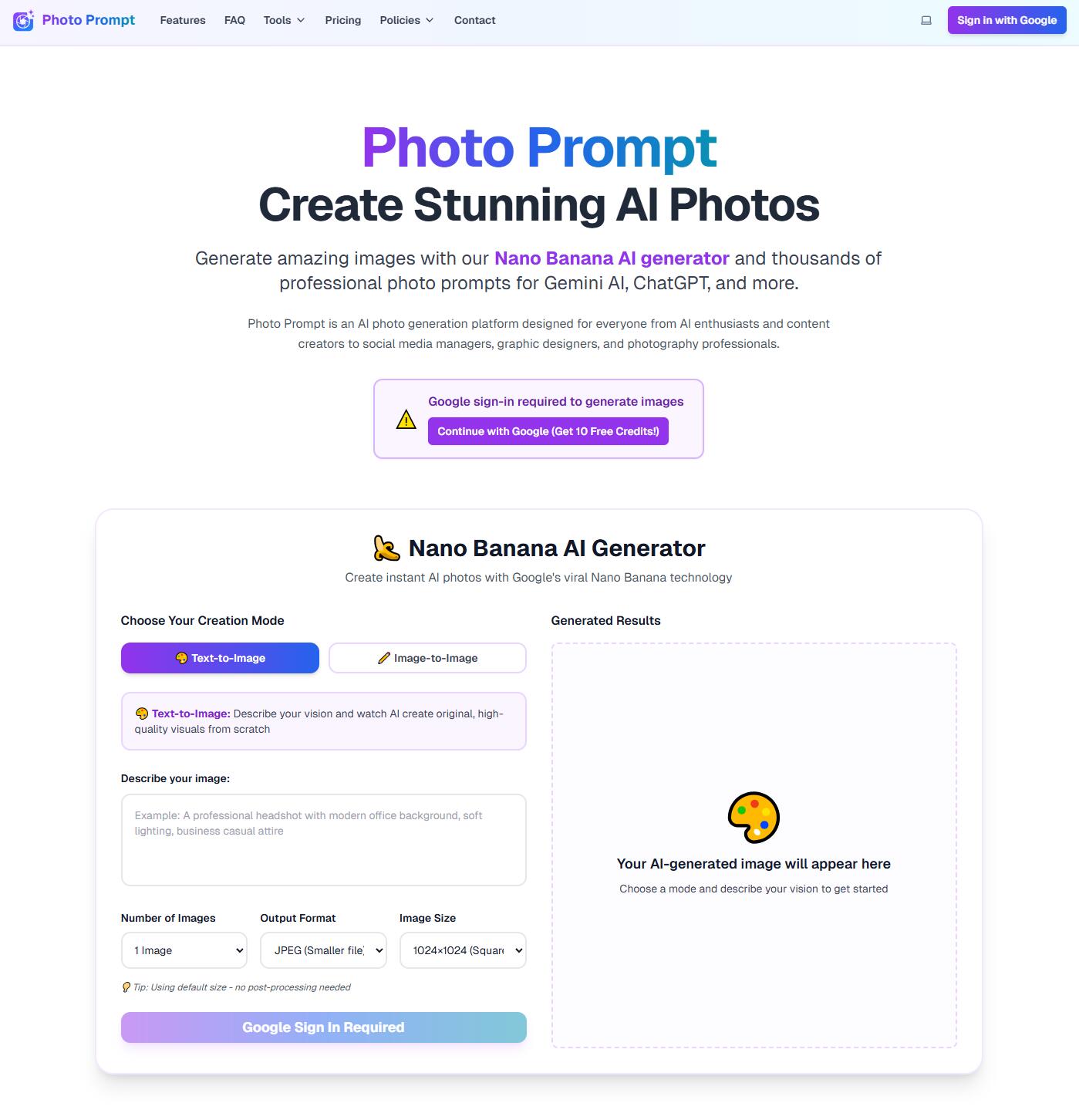 Mídia 1 de Solicitação de foto - Gere imagens incríveis com o gerador Nano Banana AI e milhares de solicitações de fotos profissionais para Gemini AI, ChatGPT e muito mais.