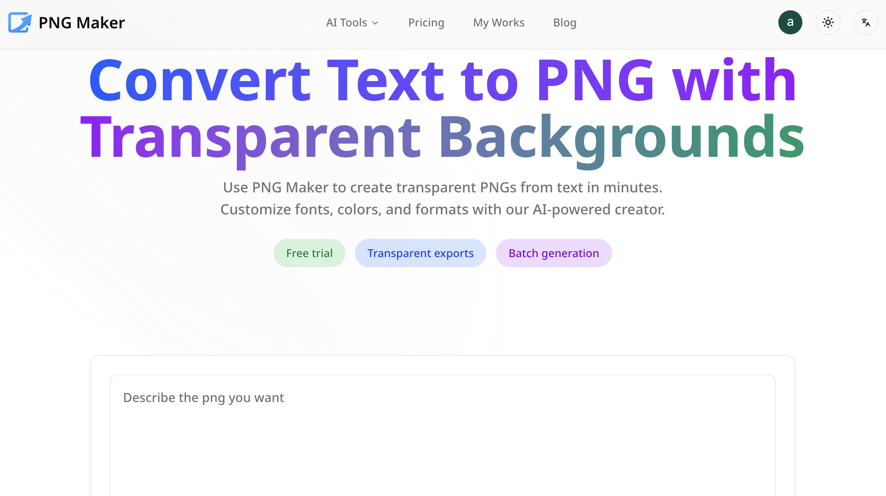 Creador de PNG - Convertir texto a PNG con fondos transparentes media 1
