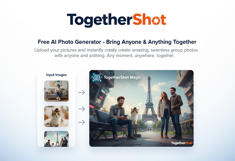 Média EnsembleShot - Générateur de photos AI gratuit - Rassemblez n'importe qui et n'importe quoi 1