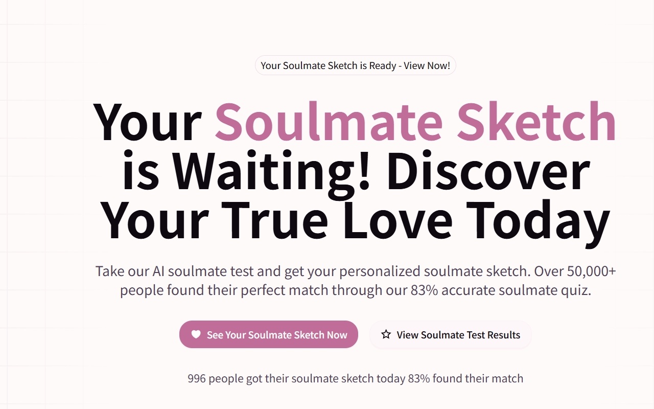 Média Voyez votre âme sœur - Votre croquis d'âme sœur vous attend !Découvrez votre véritable amour aujourd'hui 1