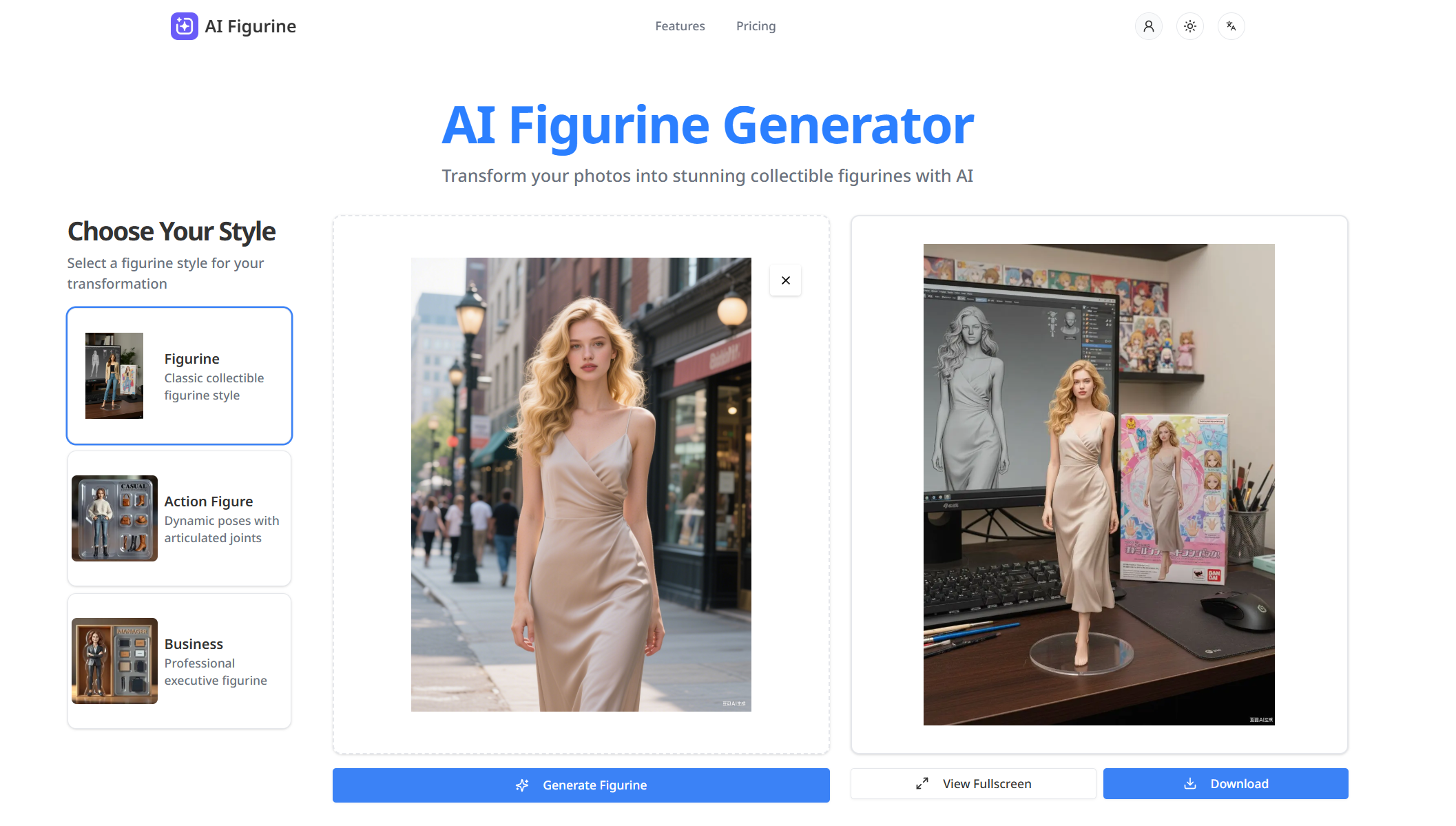 Média Vous avez des figurines - Figurine AI – Photo en figurine et figurine d'action en quelques secondes.Transformez vos photos en superbes figurines de collection avec Nano Banana 1