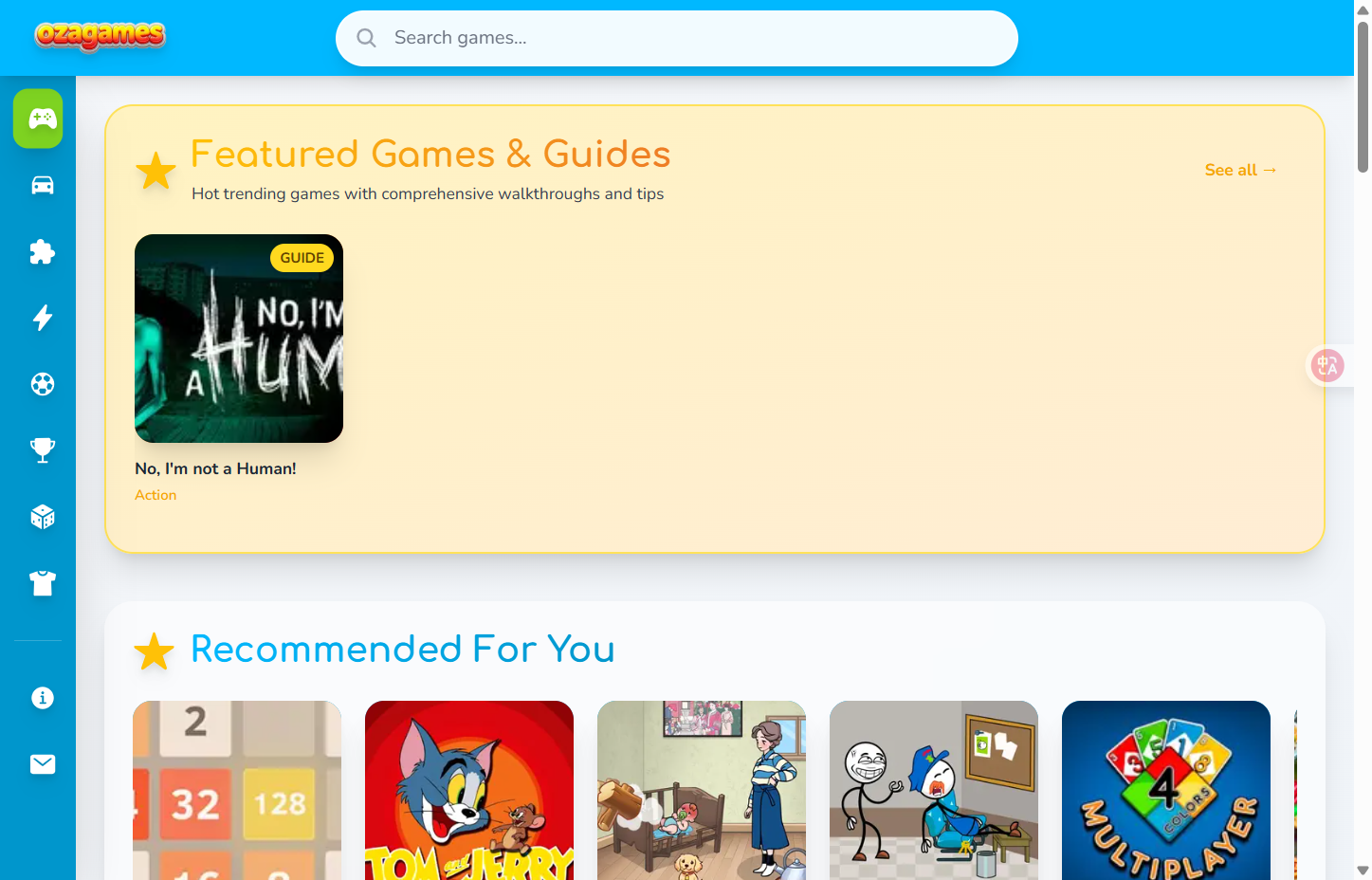 OZA게임 - 최고의 무료 온라인 게임을 즐겨보세요! 미디어 1