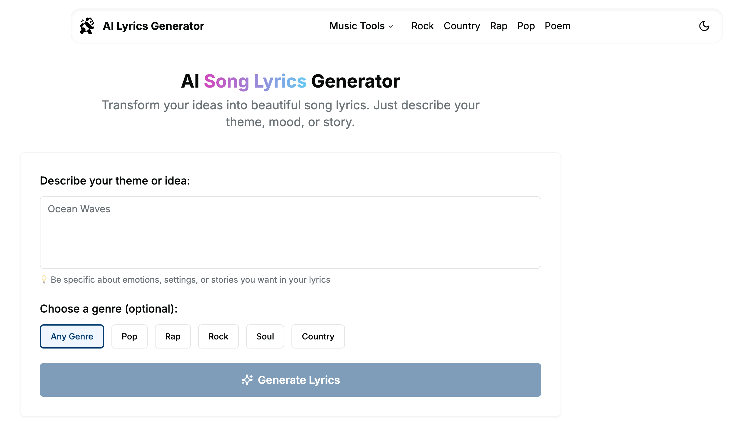 무료 AI 가사 생성기 - 무료 AI 가사 생성기 - 즉시 가사 만들기 미디어 1
