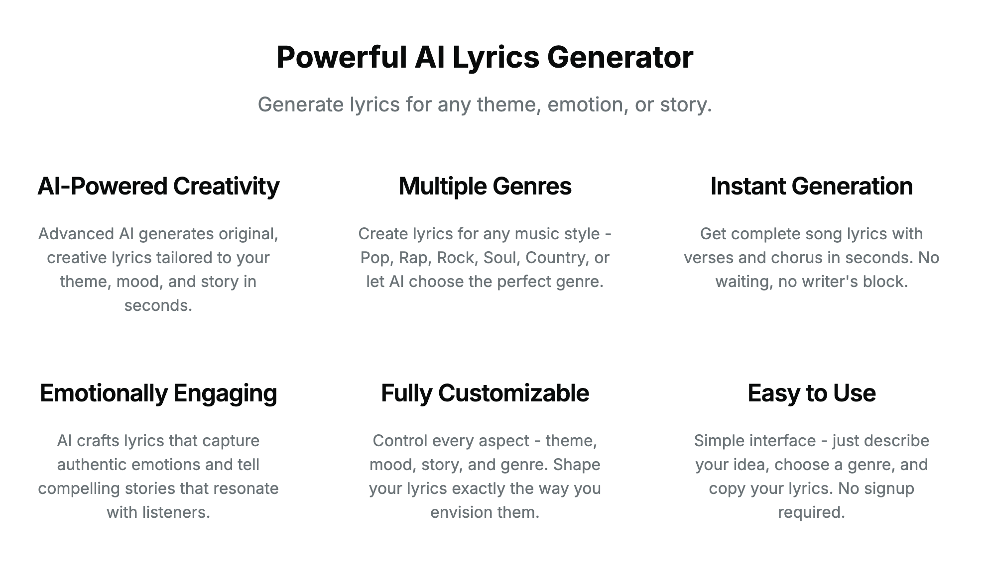무료 AI 가사 생성기 - 무료 AI 가사 생성기 - 즉시 가사 만들기 미디어 2