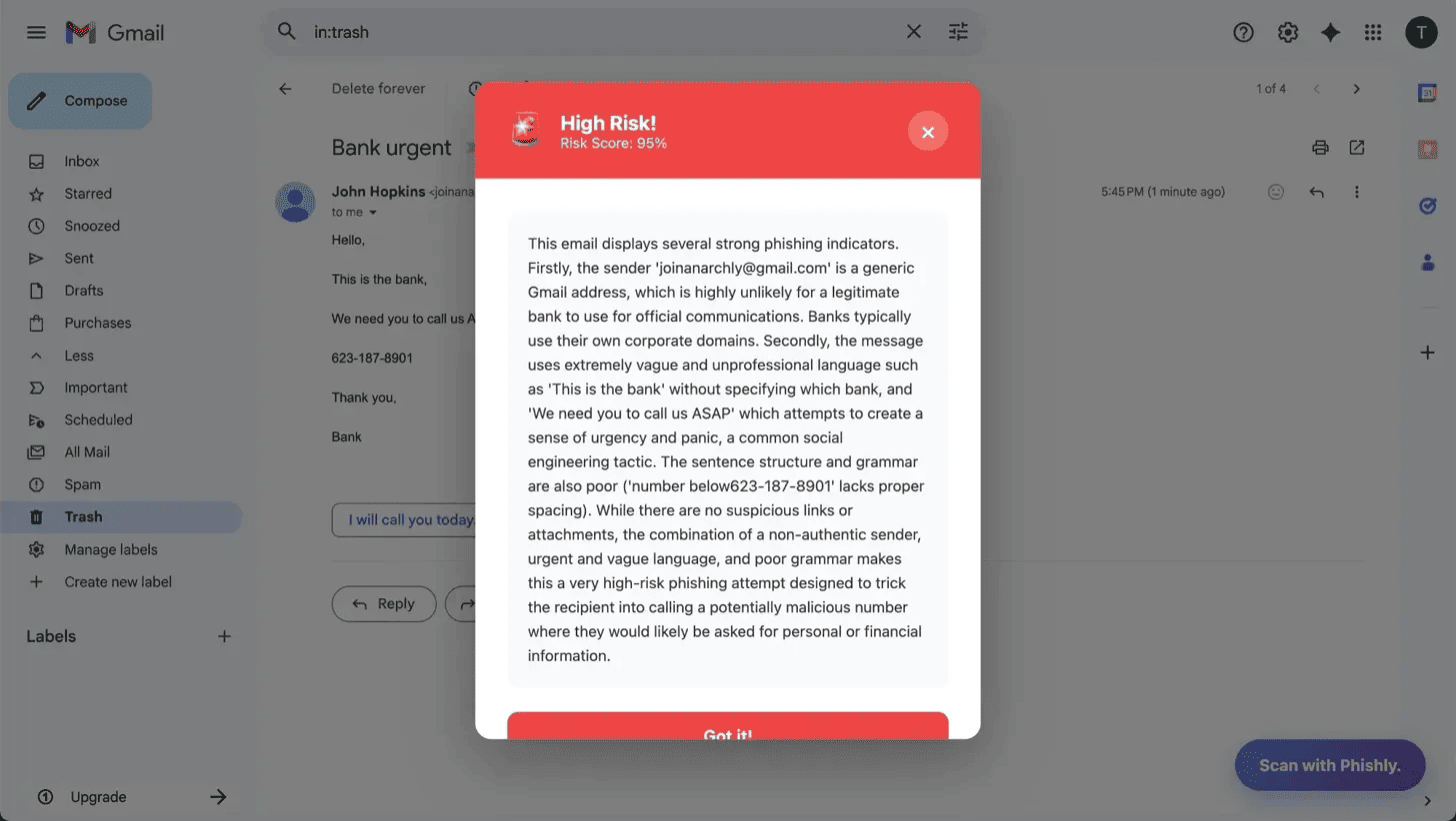 피싱 - 원클릭으로 AI 피싱 탐지. 미디어 3