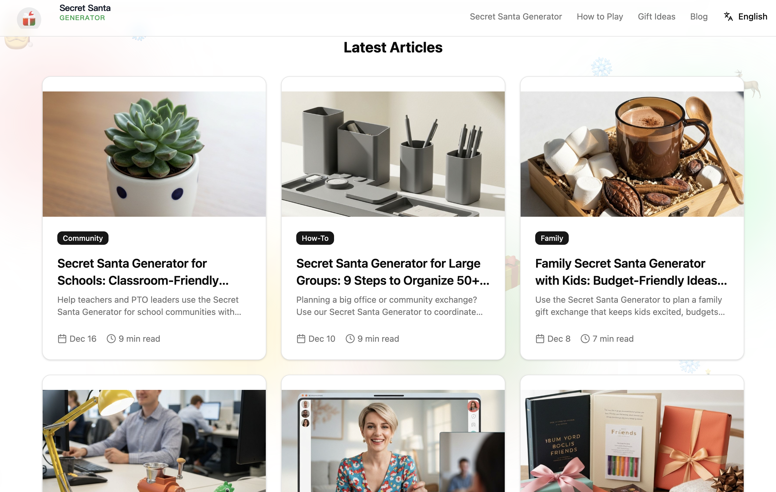 비밀 산타 생성기 이메일 없음 가입 없음 - 이메일이나 가입 없이 선물 교환 이벤트를 만들 수 있는 무료 비밀 산타 생성기입니다.참가자를 추가하고, 예산 및 제외 사항을 설정하고, 모든 사람이 공개할 수 있도록 비공개 링크를 공유하세요. 미디어 4