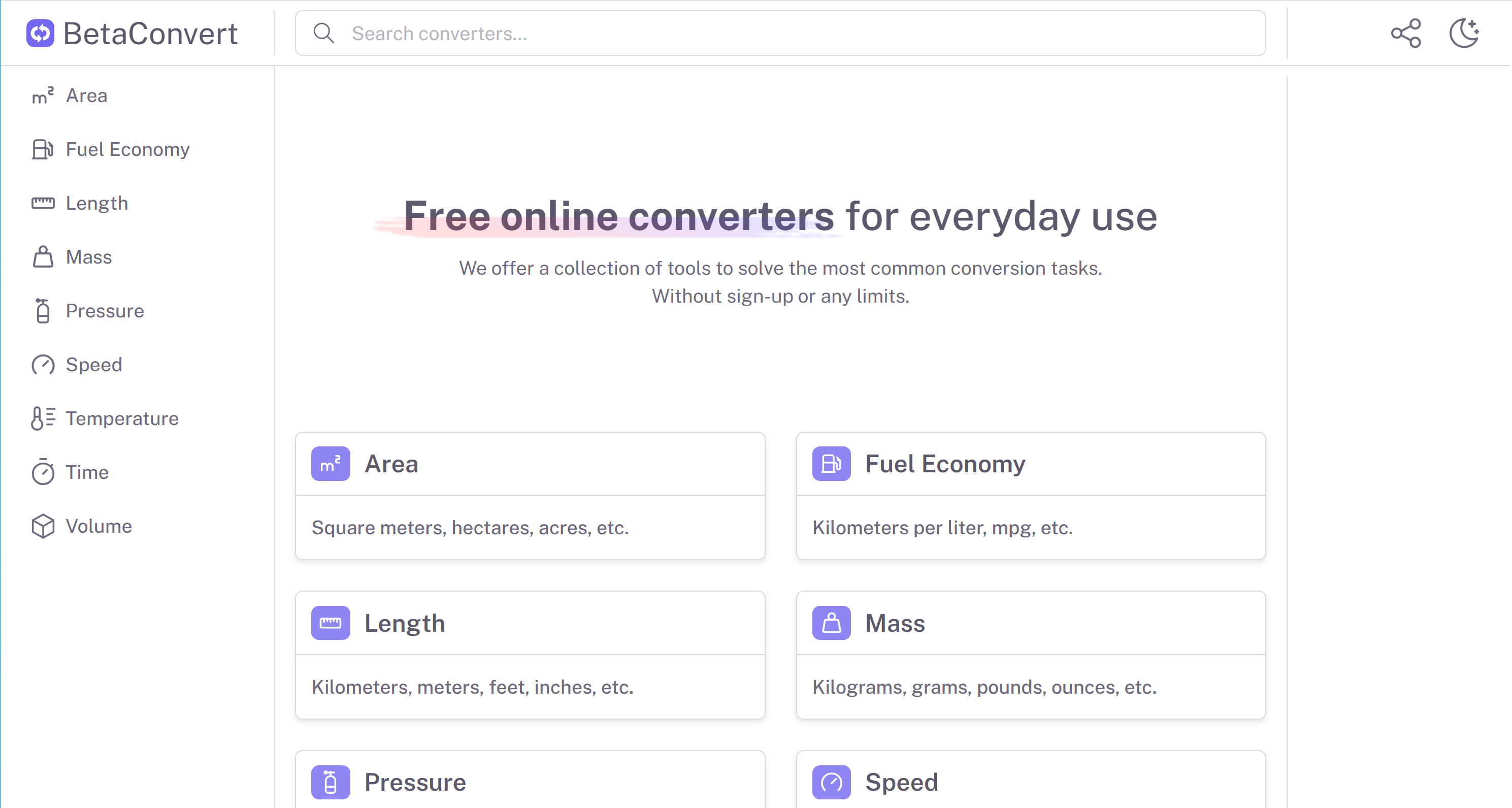 베타 콘버터 - BetaConvert - 무료 온라인 단위 변환기 미디어 1