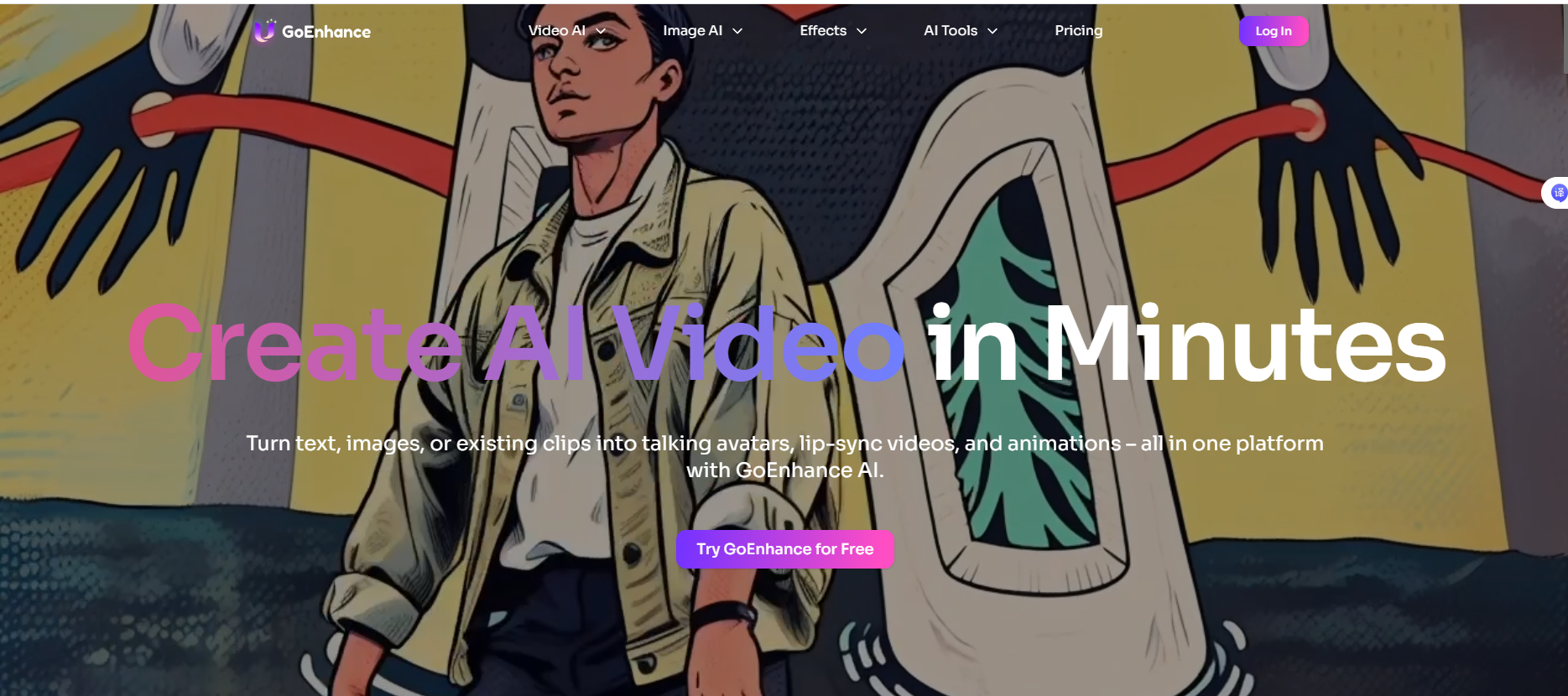 Go강화 AI - GoEnhance AI는 이미지-비디오, 텍스트-비디오 및 스타일 전송을 포함한 다중 모델 생성을 결합합니다. 미디어 2
