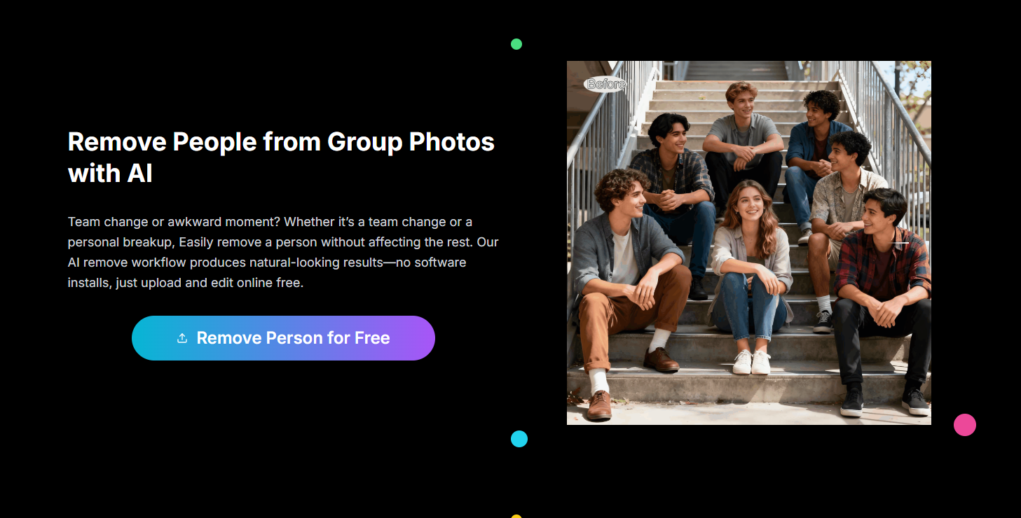 사진에서 사람 제거 - 군중 없이 완벽한 사진을 찍으세요. 미디어 4