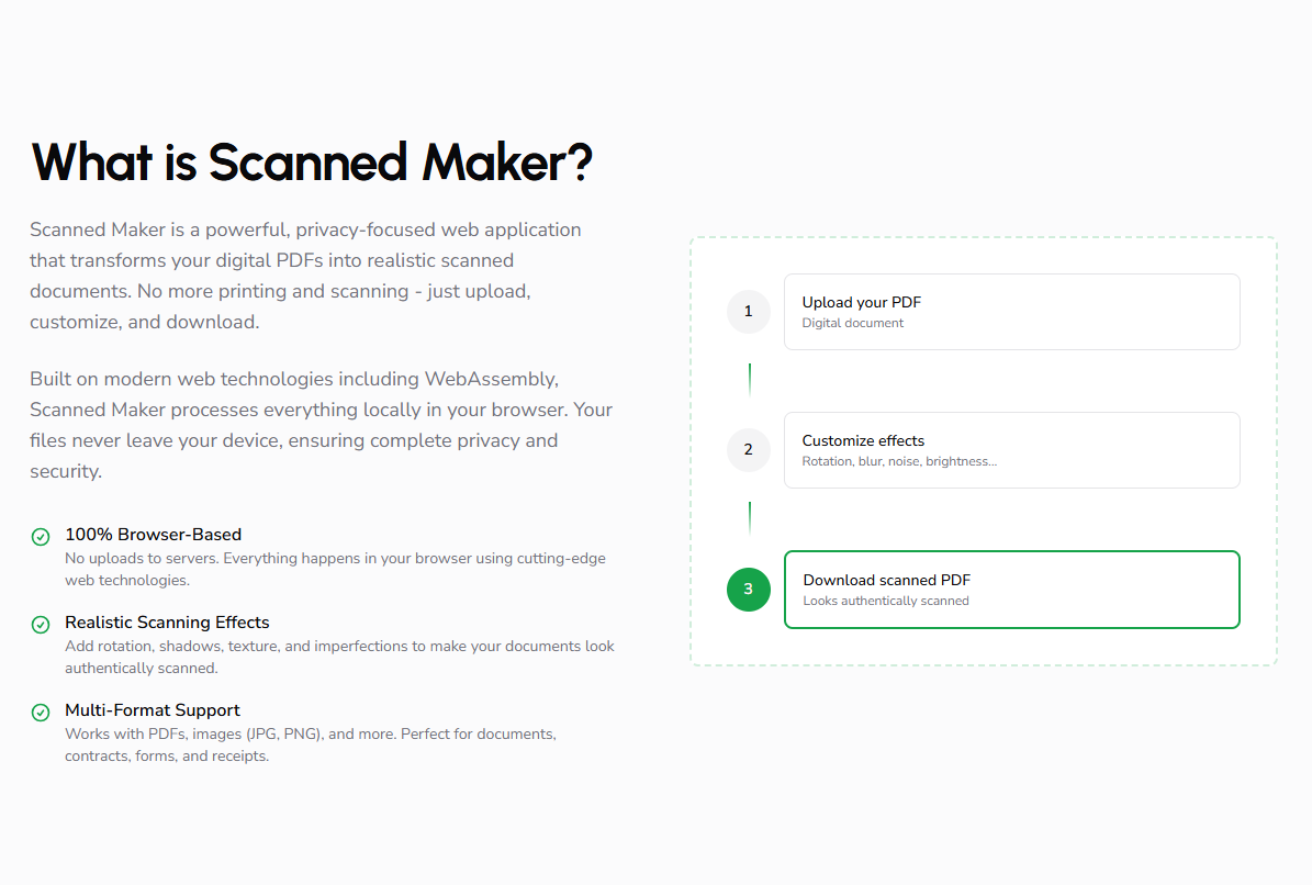 스캔드메이커 - PDF를 스캔한 것처럼 보이게 만들기 — 무료 및 비공개 미디어 2