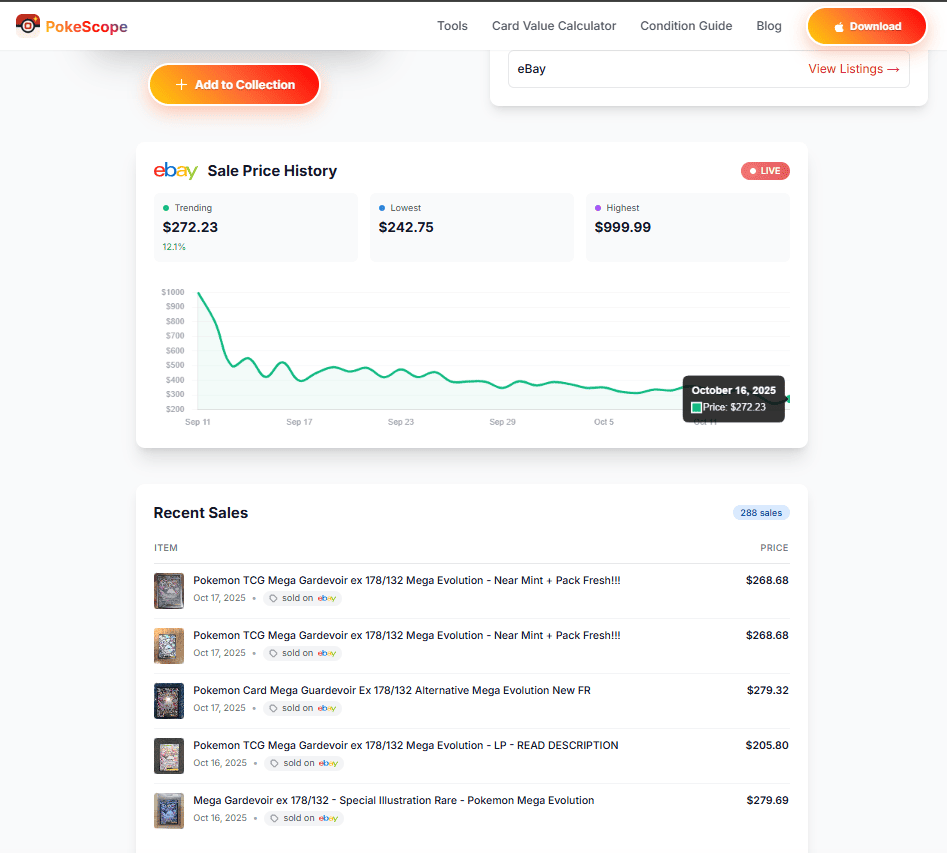 포켓스코프 - 포켓몬 카드 가격 검사기 및 가치 스캐너 앱 미디어 3