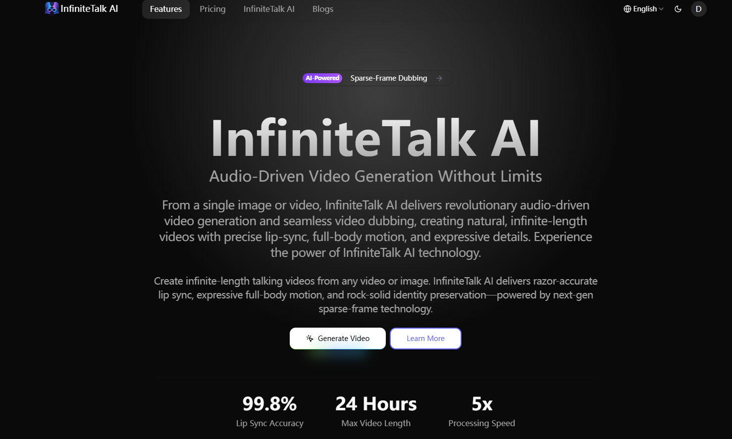 InfiniteTalk AI 도구 - AI를 사용하여 사진을 말하는 동영상으로 전환 미디어 1