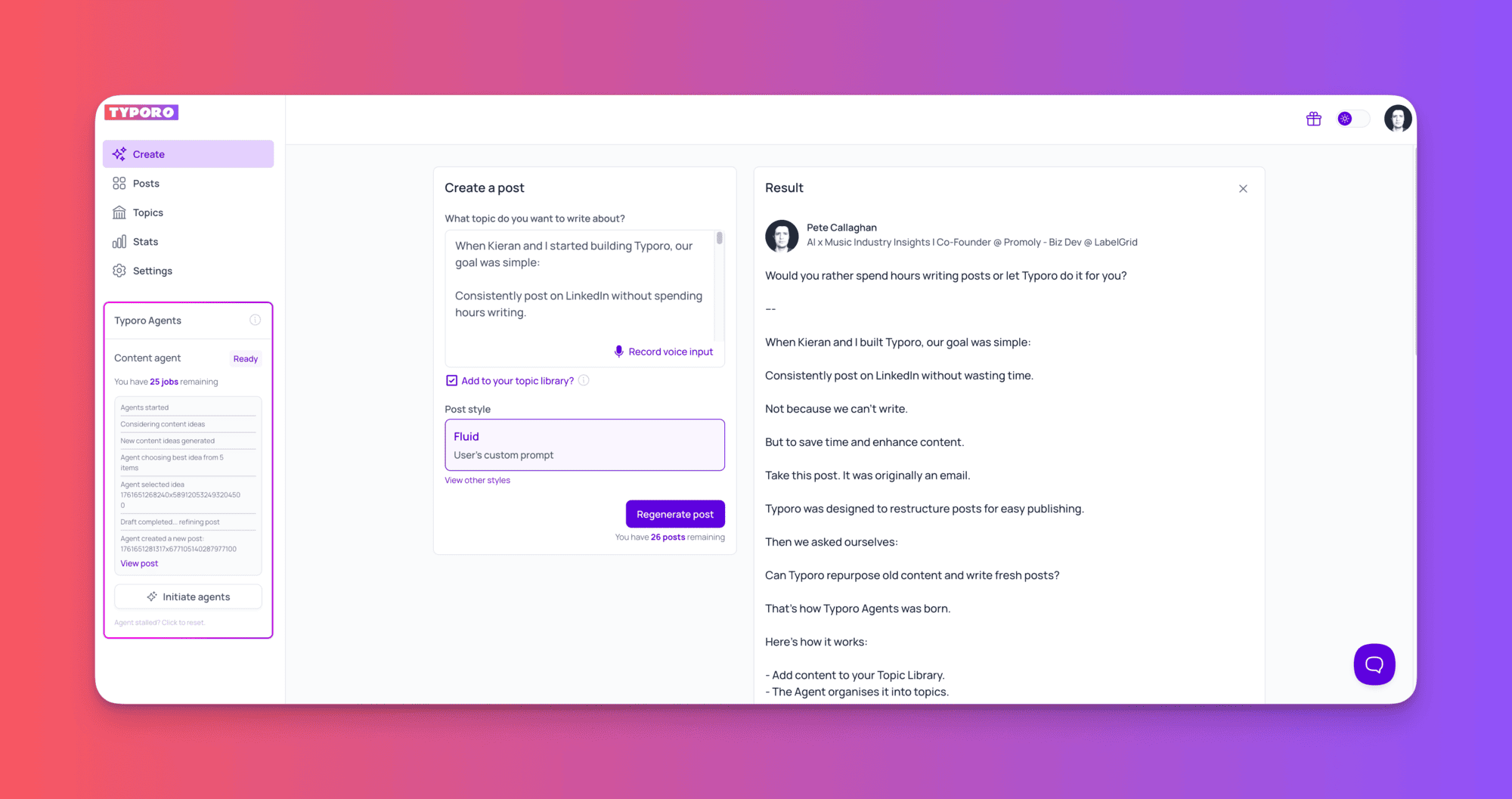 오타 - 바쁜 창업자를 위한 LinkedIn 대작가. 미디어 1