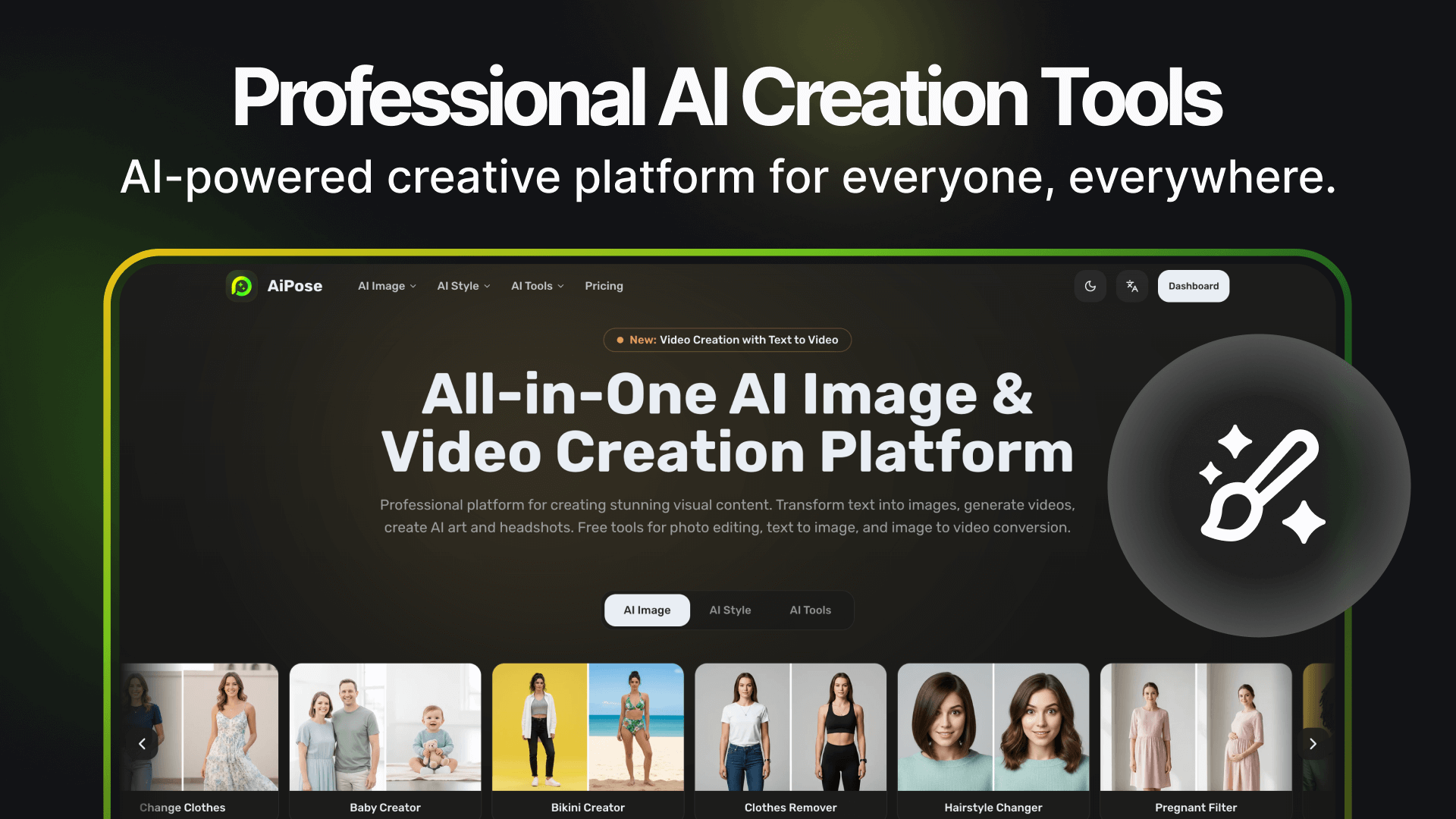 AiPose - Plataforma de creación de imágenes y vídeos con IA todo en uno media 1