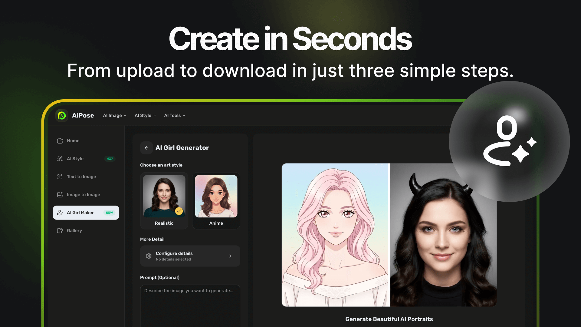 AiPose - Plataforma de creación de imágenes y vídeos con IA todo en uno media 4