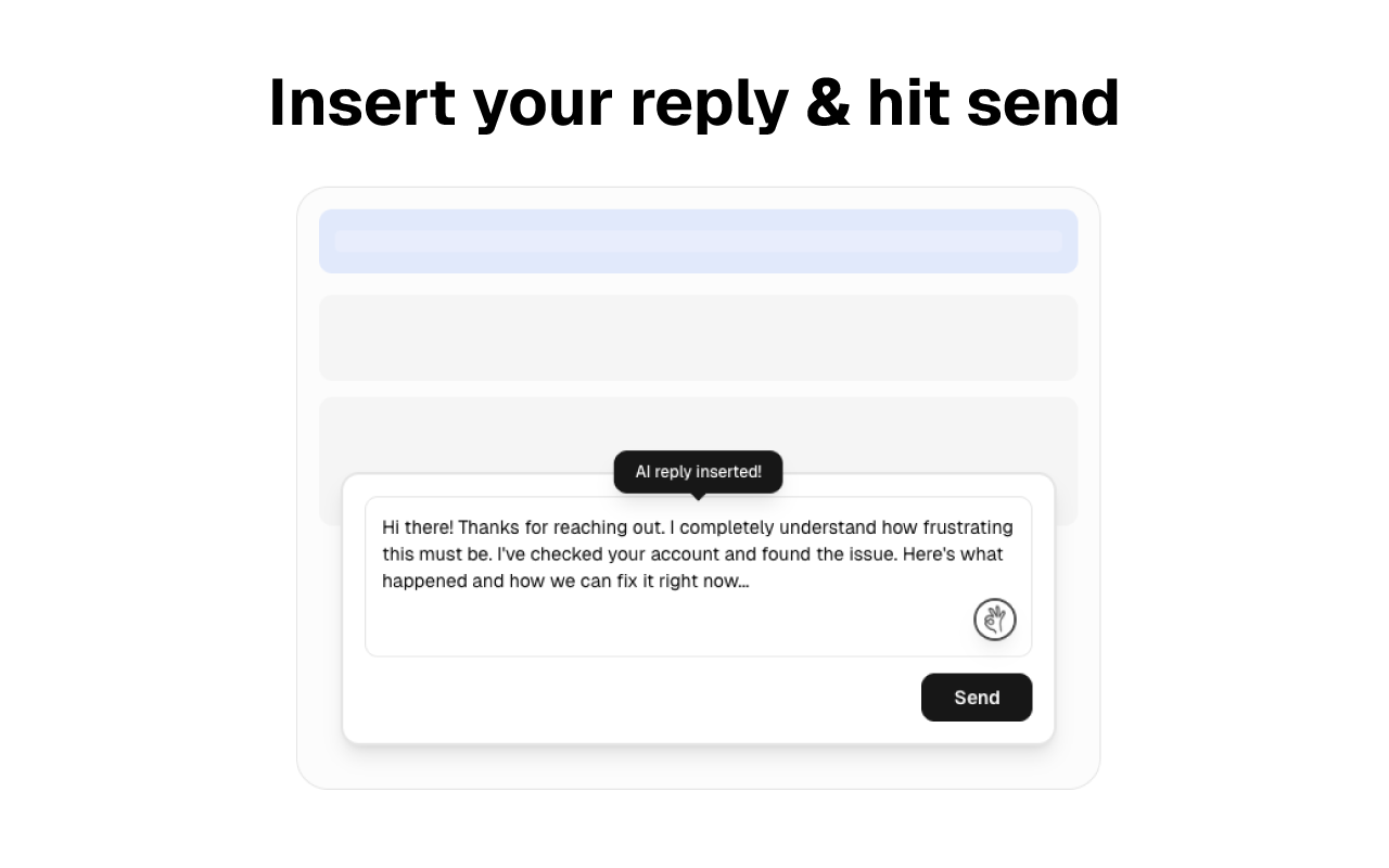 IA de solución rápida - Responda más rápido con IA en cualquier sitio web media 3