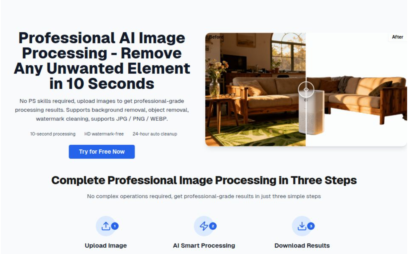 Removedor de objetos - Eliminador de objetos: herramienta de eliminación de objetos fotográficos impulsada por IA media 1