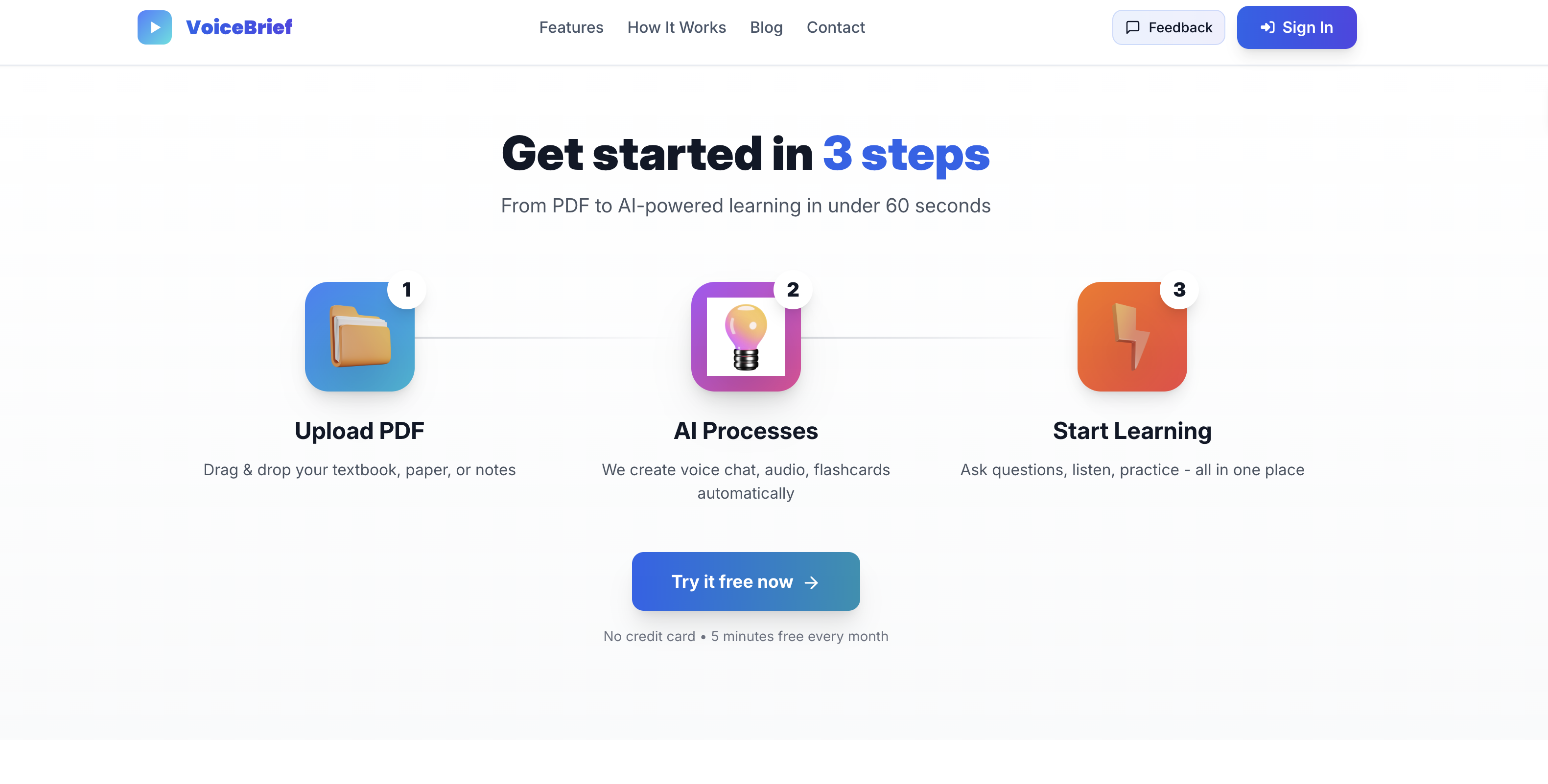 voicebrief.io - 将 PDF 变成教授媒体1