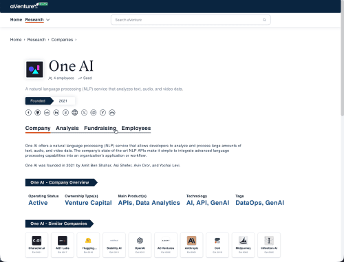 aVenture - Use AI to research and analyze private companies Medien 3