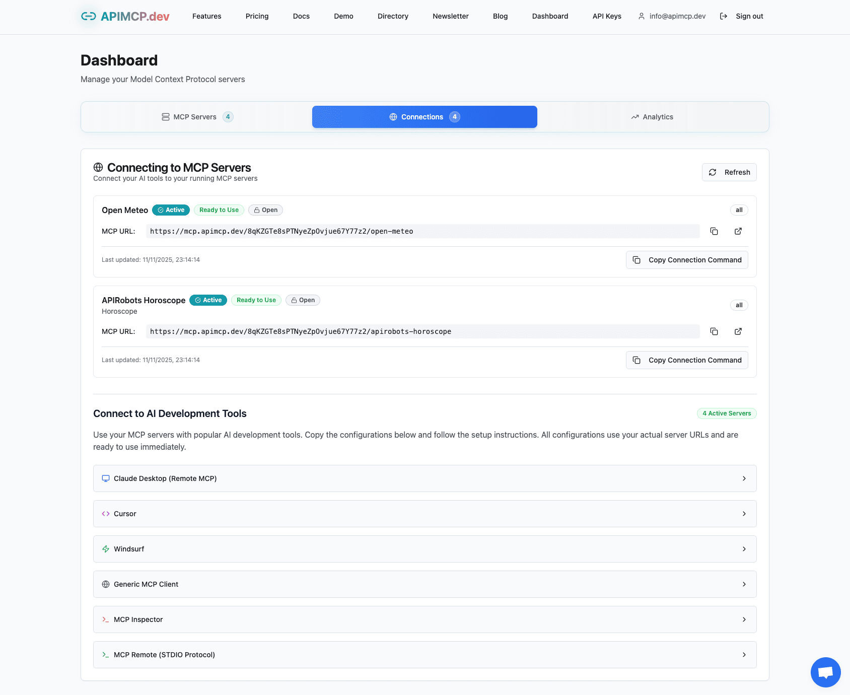 APIMCP.dev - Transformeer elke API in een AI-ready MCP-server media 2