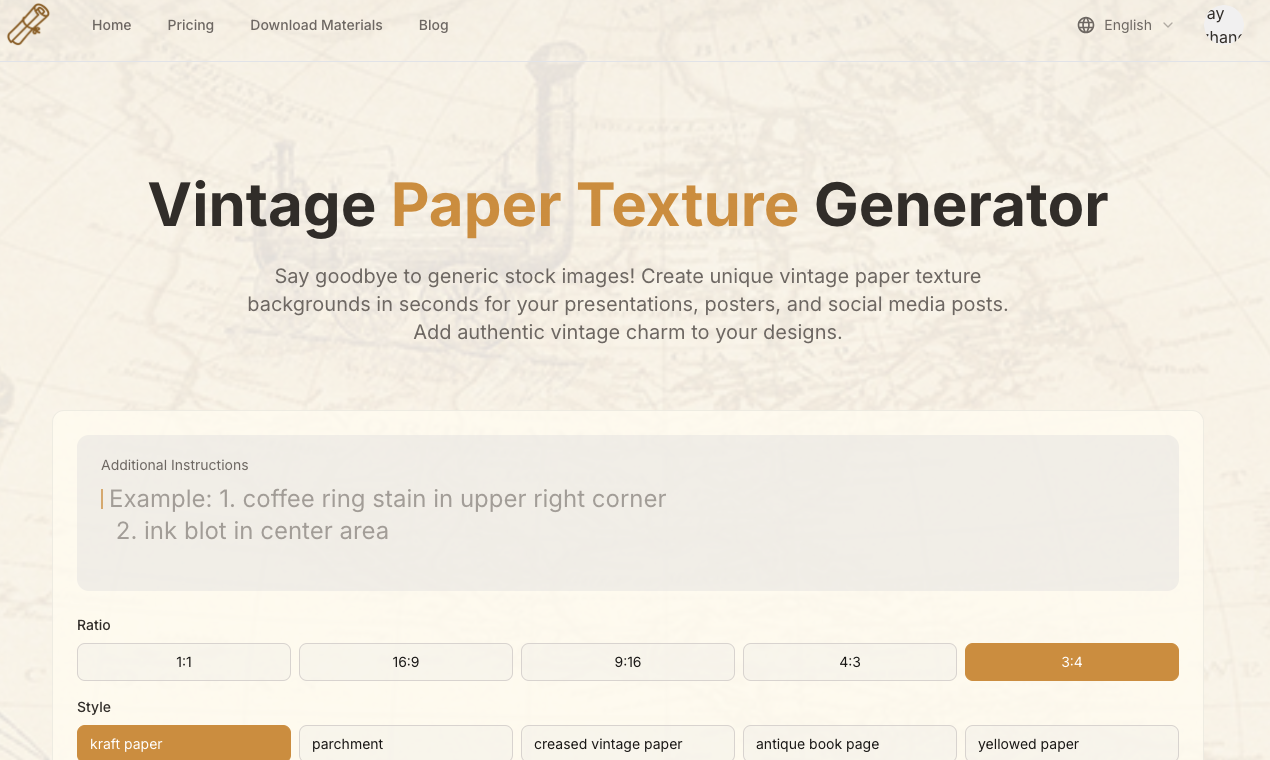 Generatore di carta vintage - Generatore di carta vintage |HD Kraft e texture invecchiate media 2