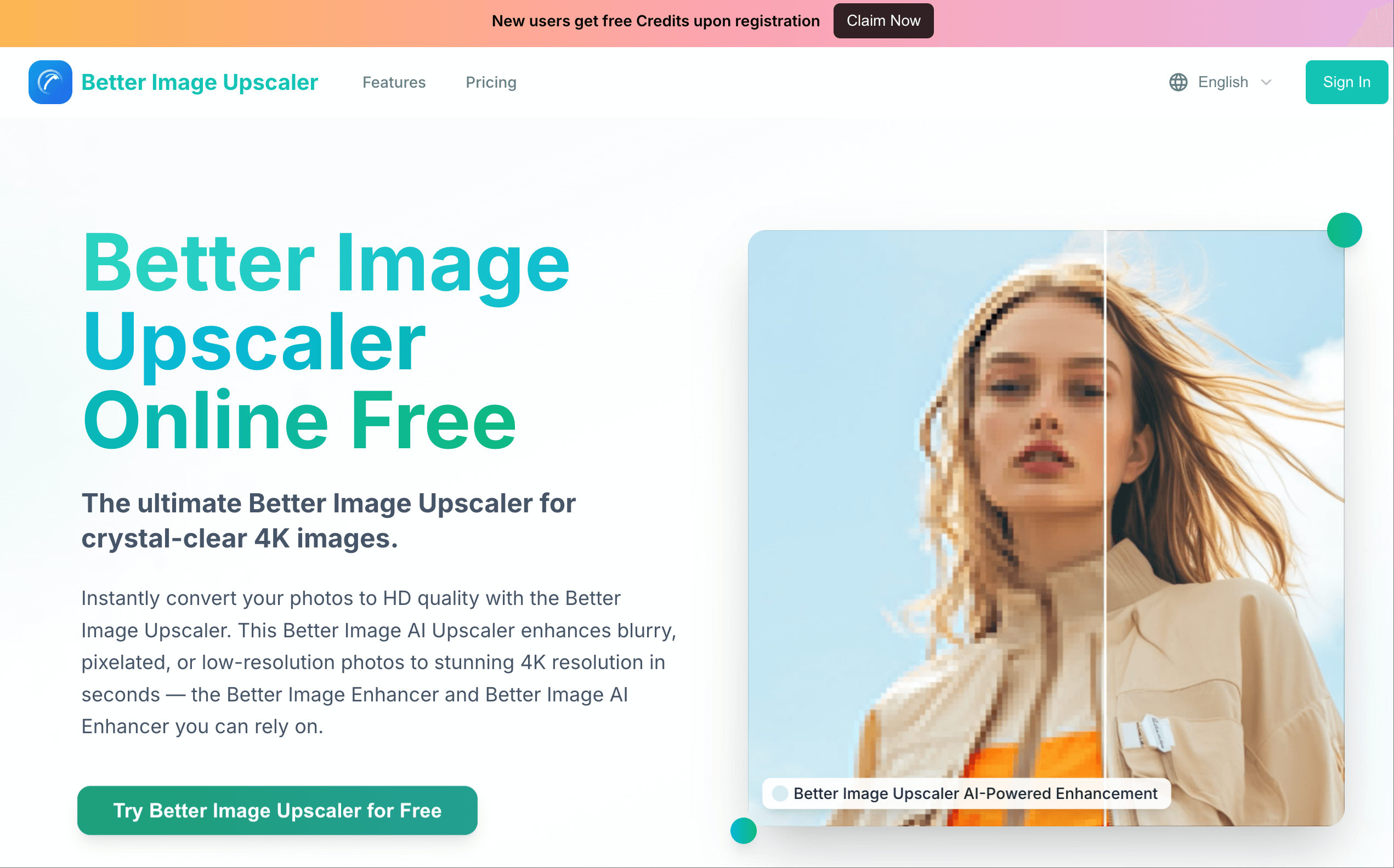 Média meilleure image - Meilleure image : AI Image Upscaler en ligne gratuit, améliore et élimine le flou des photos 1
