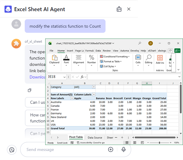 Mídia 4 de Ferramentas de IA do Excel 4 em 1 - Excel IA