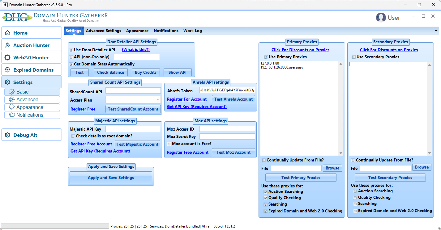 Recolectador de cazadores de dominios - Dominios caducados con vínculos de retroceso, sin conjeturas. media 3