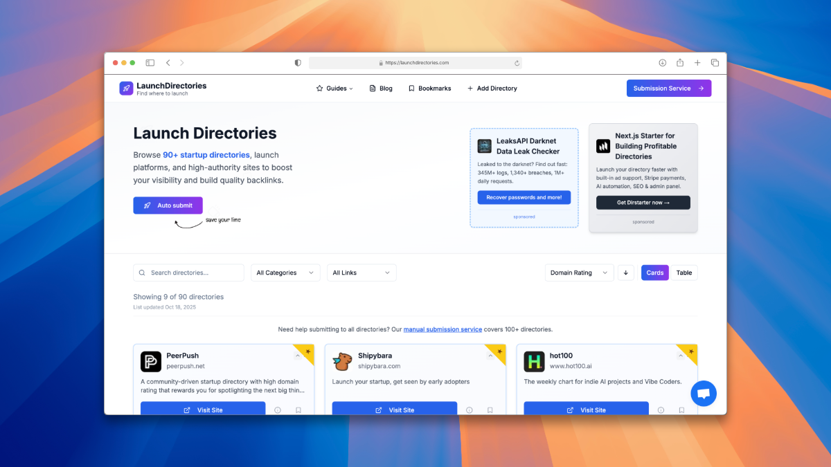 लॉन्चडायरेक्ट्रीज़ - लॉन्च और एसईओ के लिए सर्वश्रेष्ठ क्यूरेटेड निर्देशिकाएँ मीडिया 1