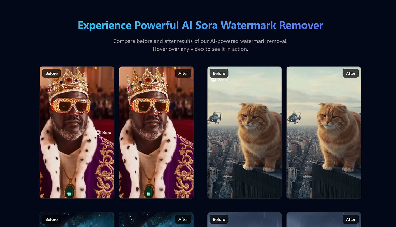 Media A Watermark Sora - Percuma Ai Sora Watermark Remover: Satu klik dalam talian 1