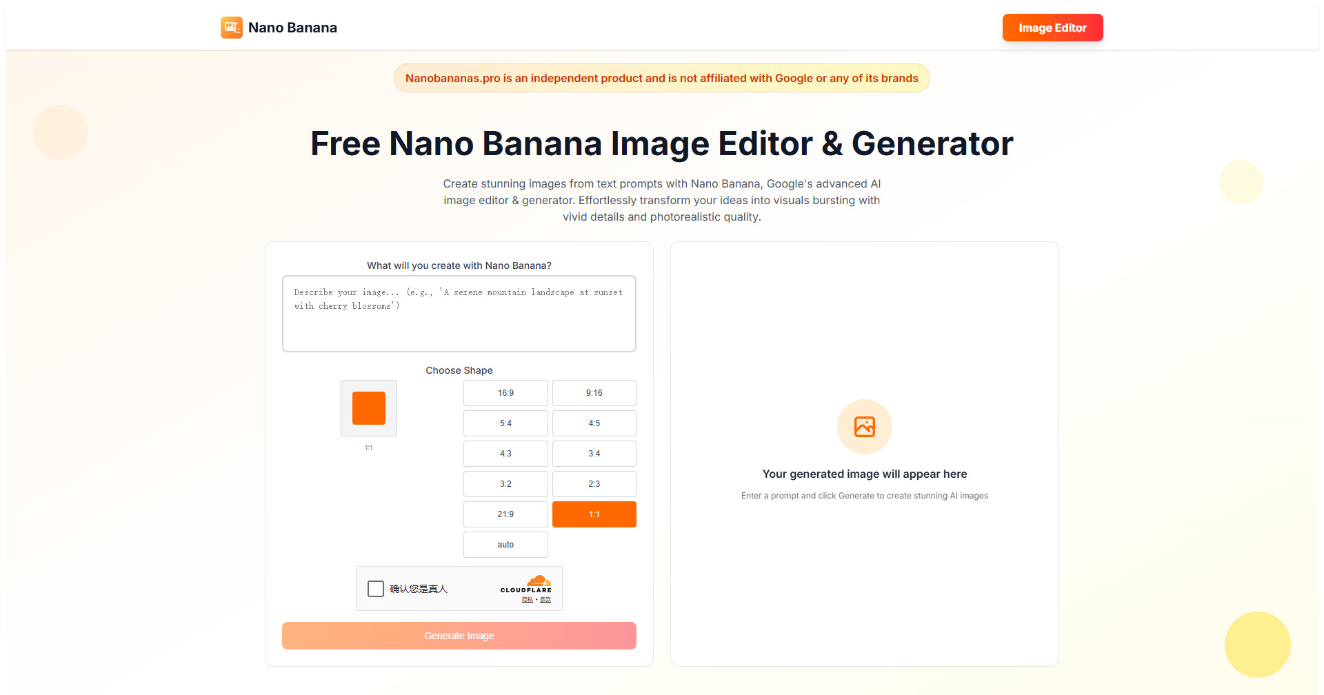 editor imej Nano Banana AI
