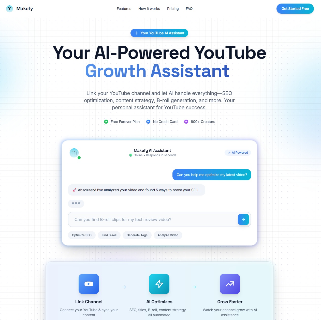 Makefy - AI that boosts your YouTube SEO and finds the perfect B-roll instantly media 1