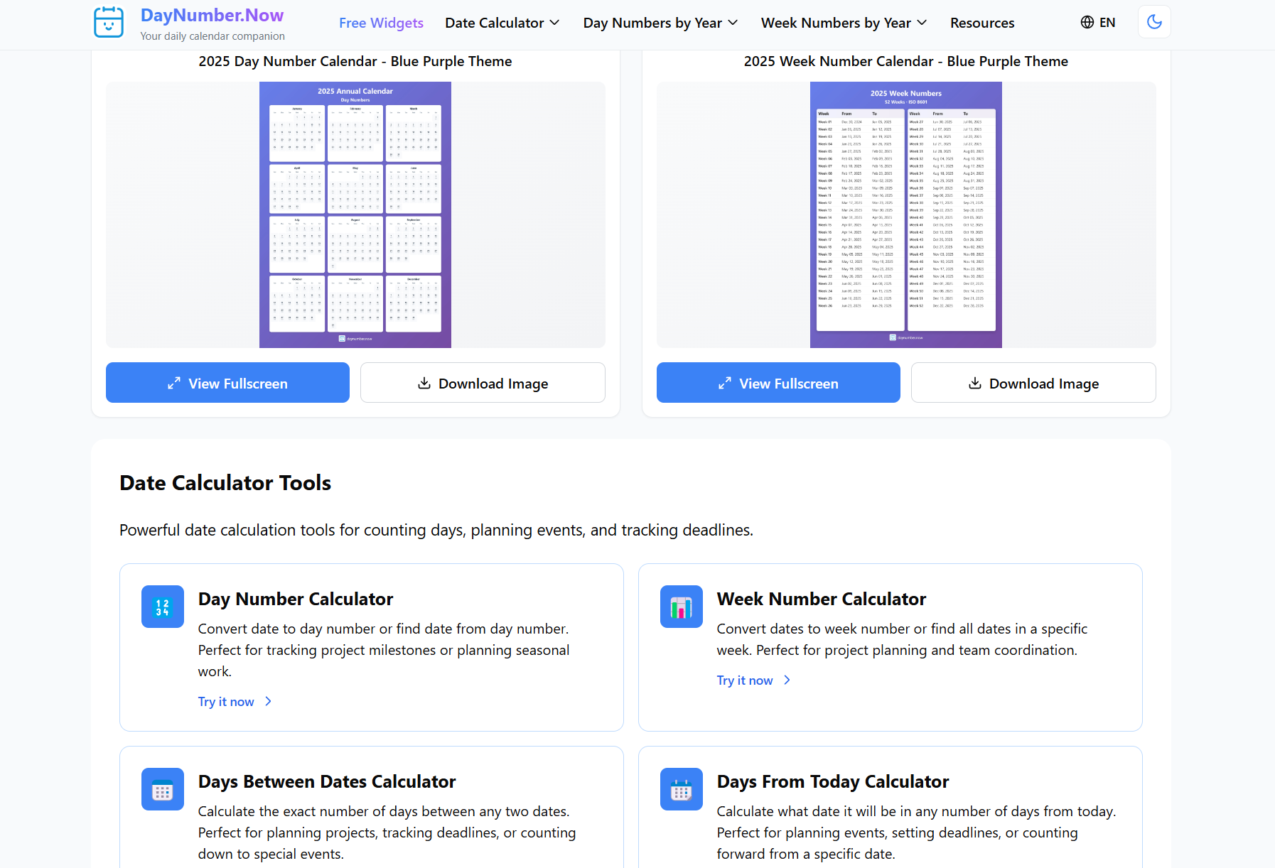 Media Nombor hari sekarang - Nombor Hari dan Kalkulator Nombor Minggu - Widget & Alat Data Percuma 2
