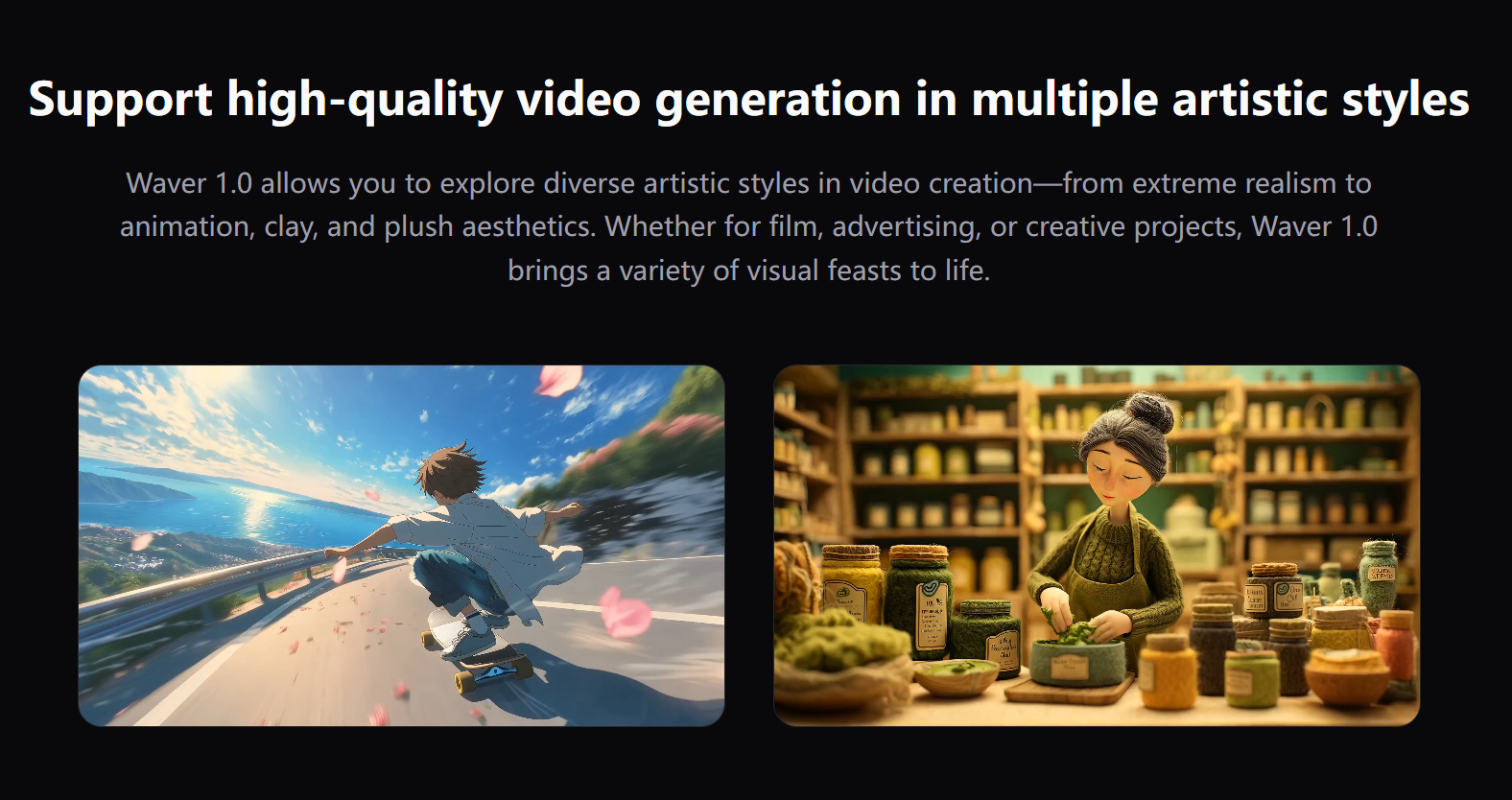 เวเวอร์ เอไอ - เครื่องกำเนิดวิดีโอ ai รุ่นต่อไป |เวเวอร์ 1.0 media 1