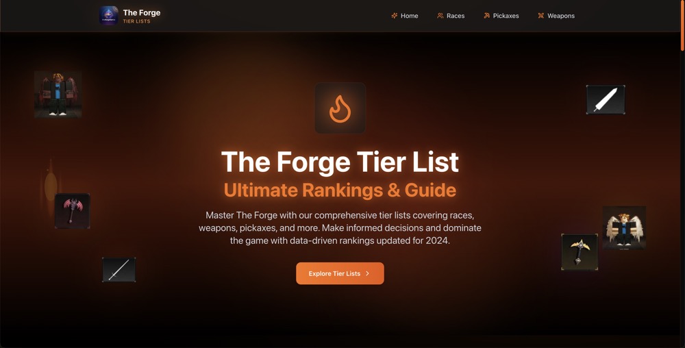 รายการระดับการปลอมแปลง - รายชื่อระดับ Forge - อาวุธ การแข่งขัน และอื่นๆ ที่ดีที่สุด media 1