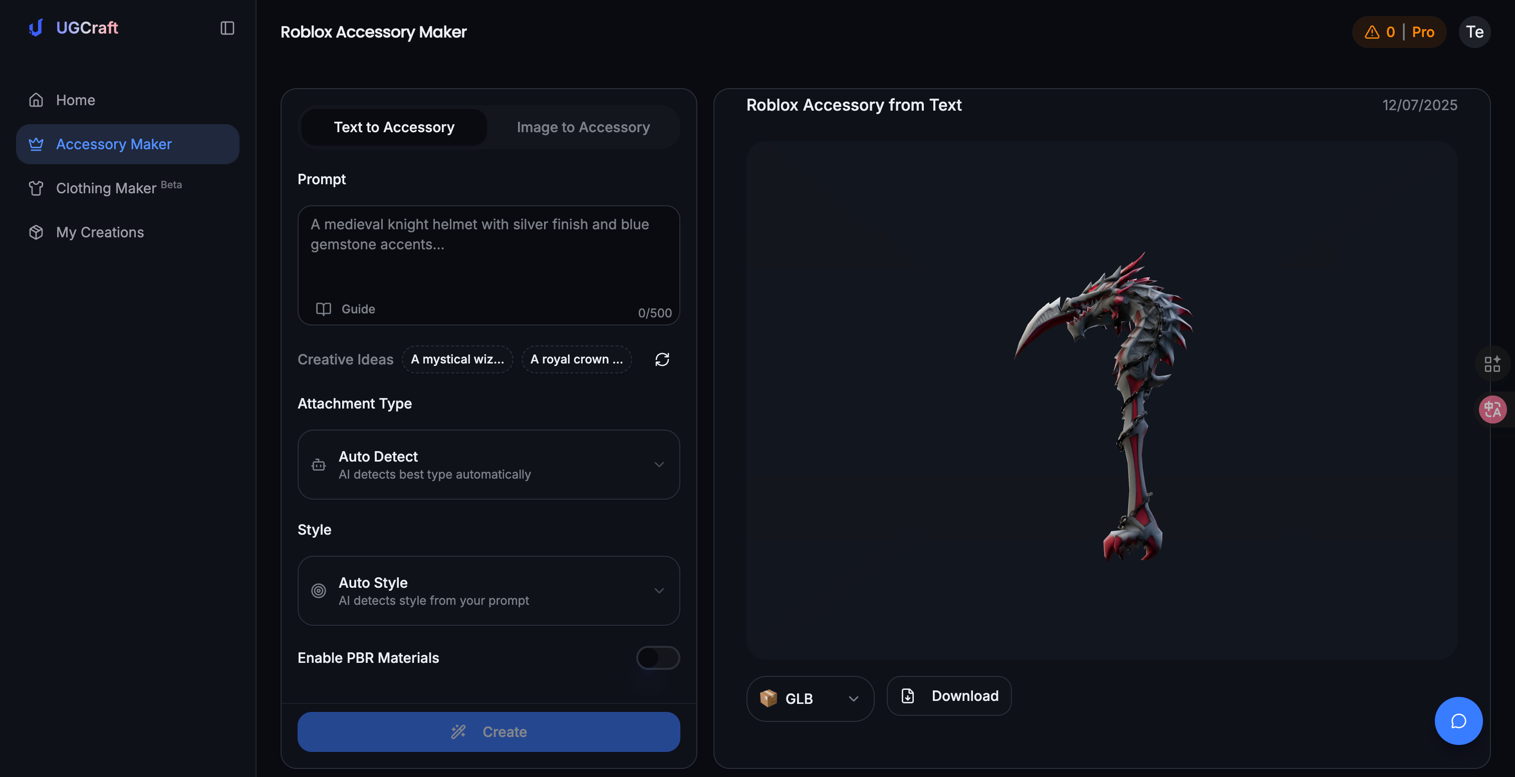 UGcraft IA - UGCraft AI ayuda a los creadores de Roblox UGC a diseñar y publicar accesorios y ropa únicos de UGC en minutos. media 1
