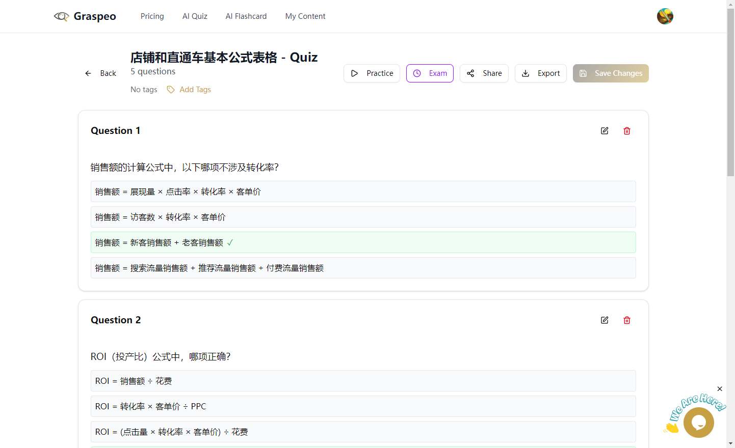 Graspeo - Convierta archivos PDF y YouTube en cuestionarios y tarjetas didácticas con IA media 2